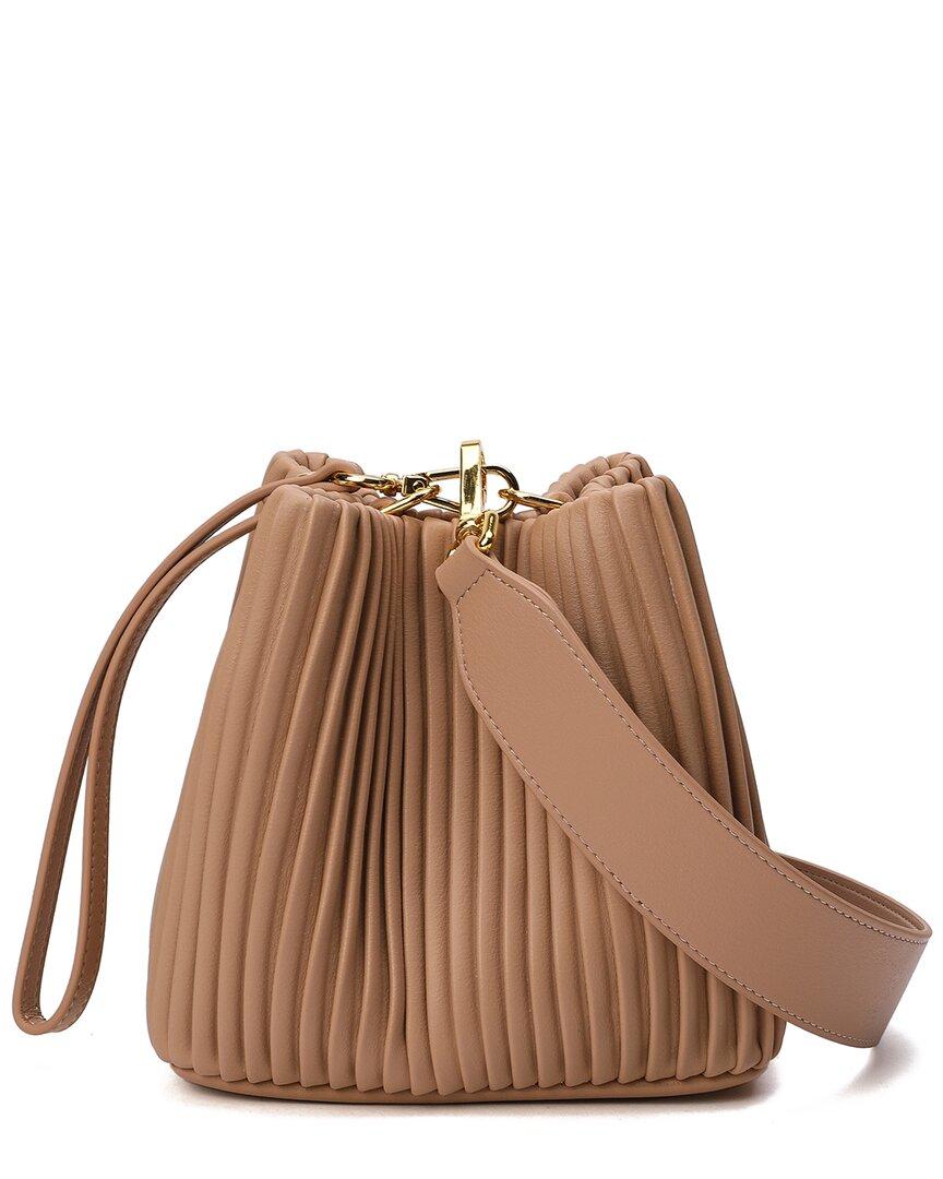 Tiffany & Fred Pleated Leather Shoulder Bag in Brown | Lyst