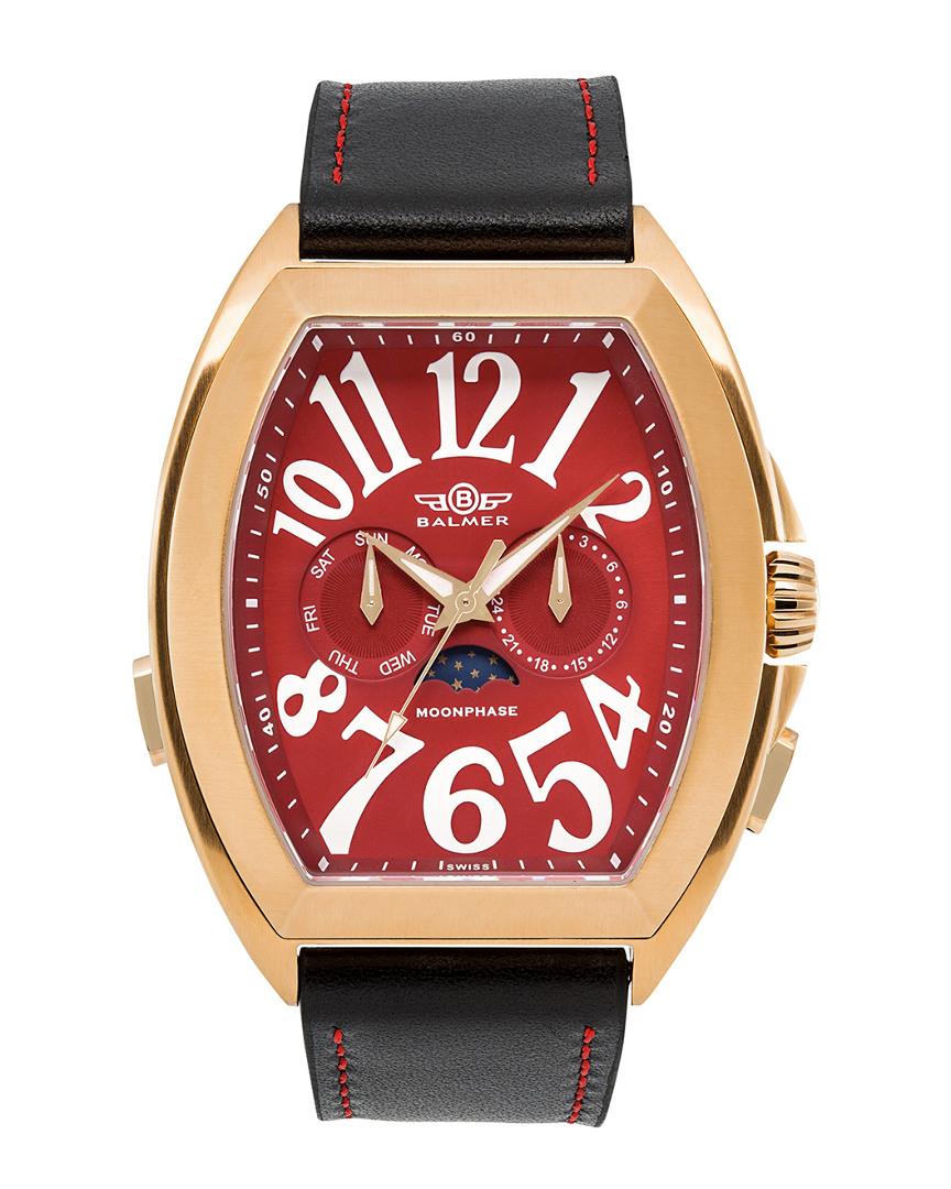 balmer men's leather watch