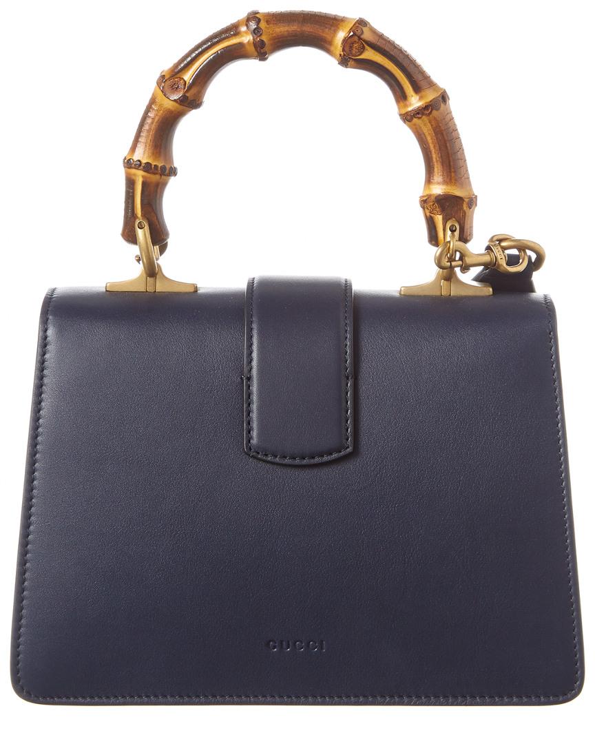 logo plaque bamboo handle shoulder bag