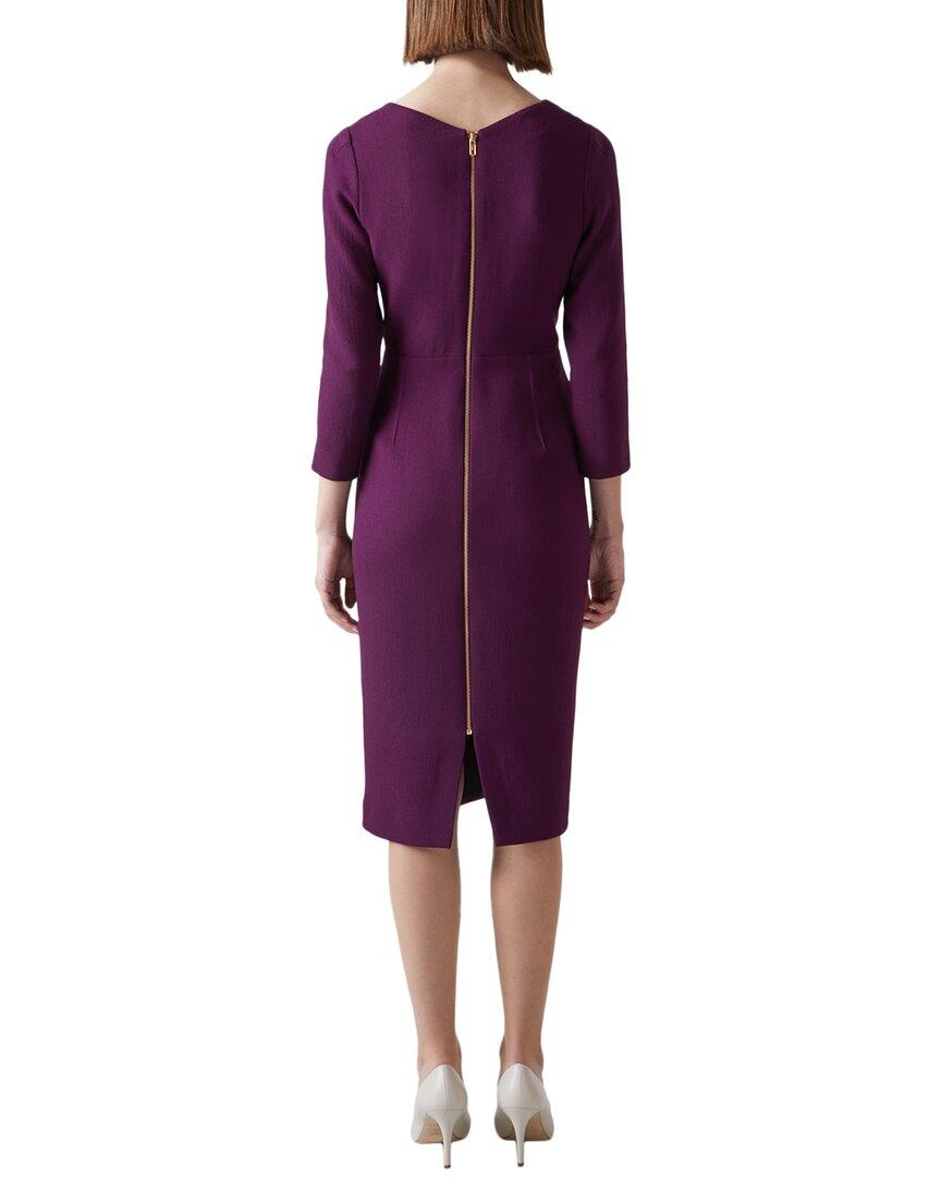 LK Bennett Alexis Wool Midi Dress in Purple Lyst UK