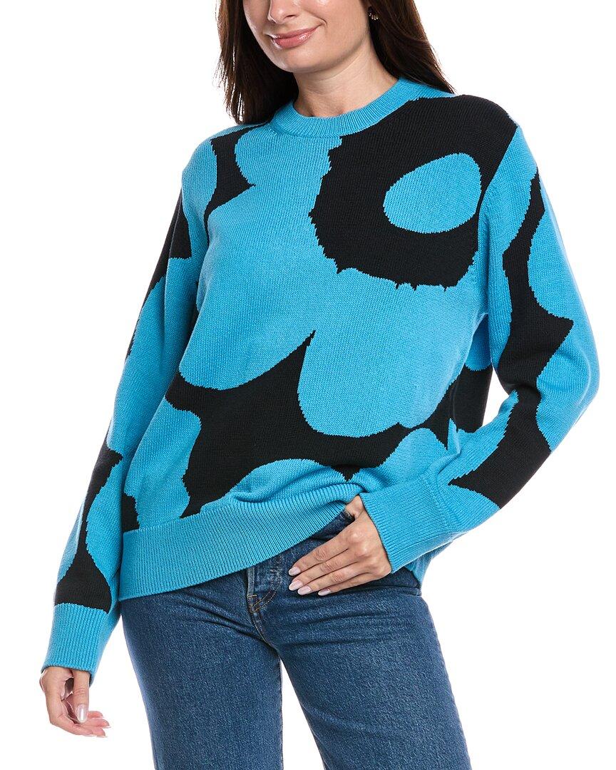 Marimekko Sesonki Unikko Sweater in Blue | Lyst