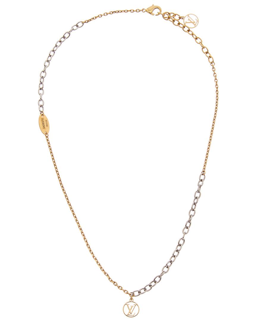 Louis Vuitton Two-tone Logomania Necklace in Metallic - Lyst