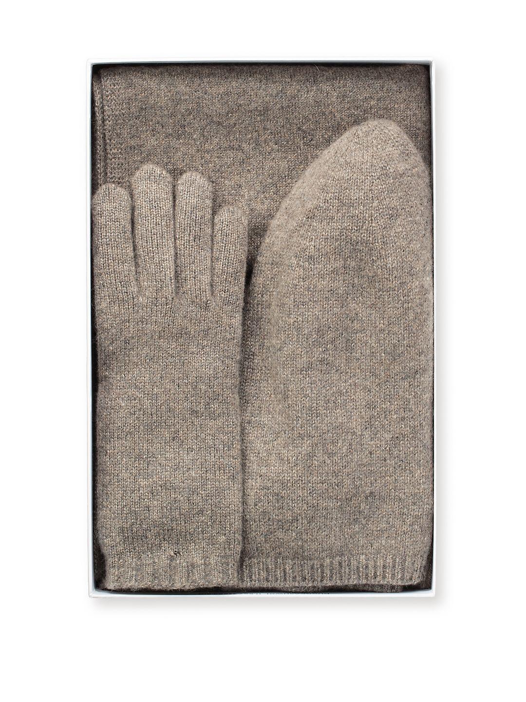 UGG Three-piece Cashmere Beanie, Scarf 