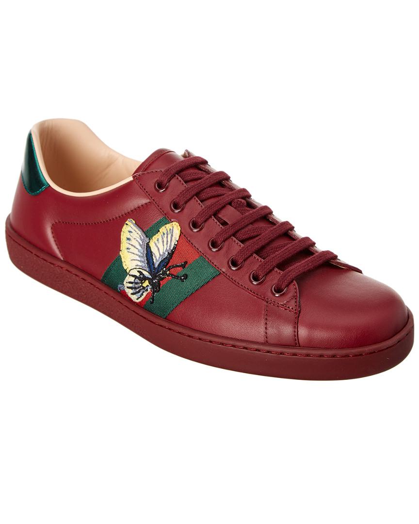 gucci butterfly sneakers