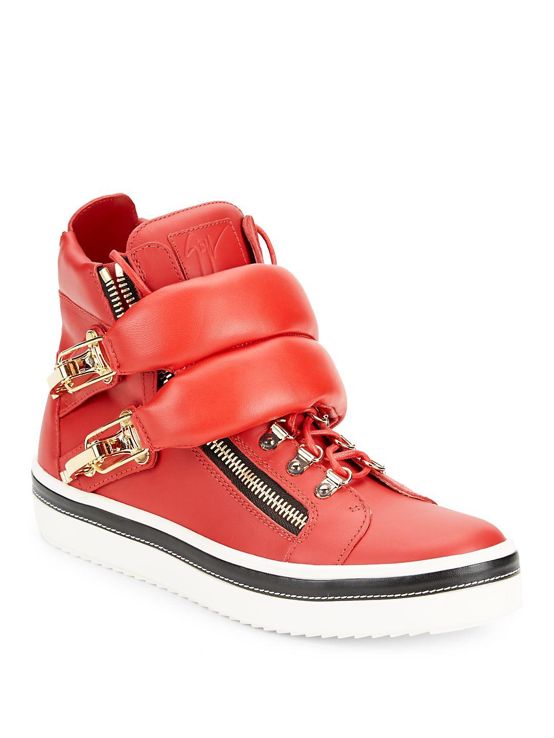 puffy high top sneakers