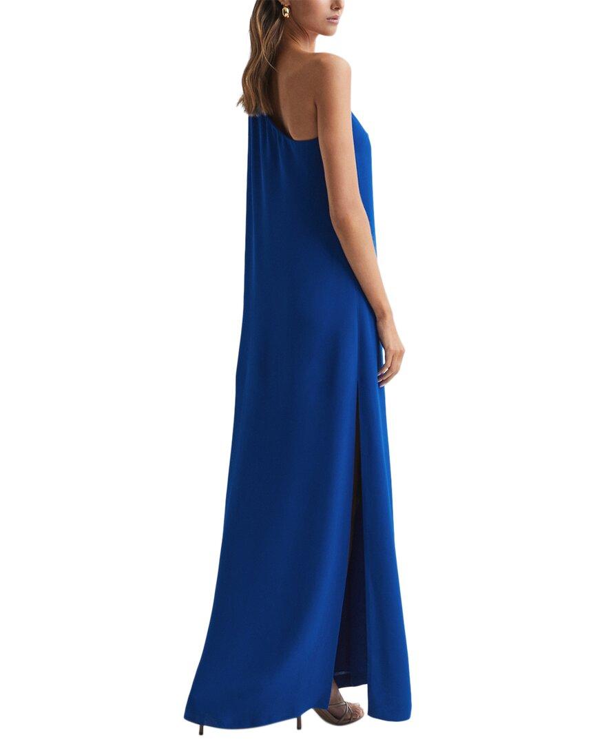nina cape one shoulder maxi dress Reiss Nina Cape One Shoulder Maxi Dress in Blue