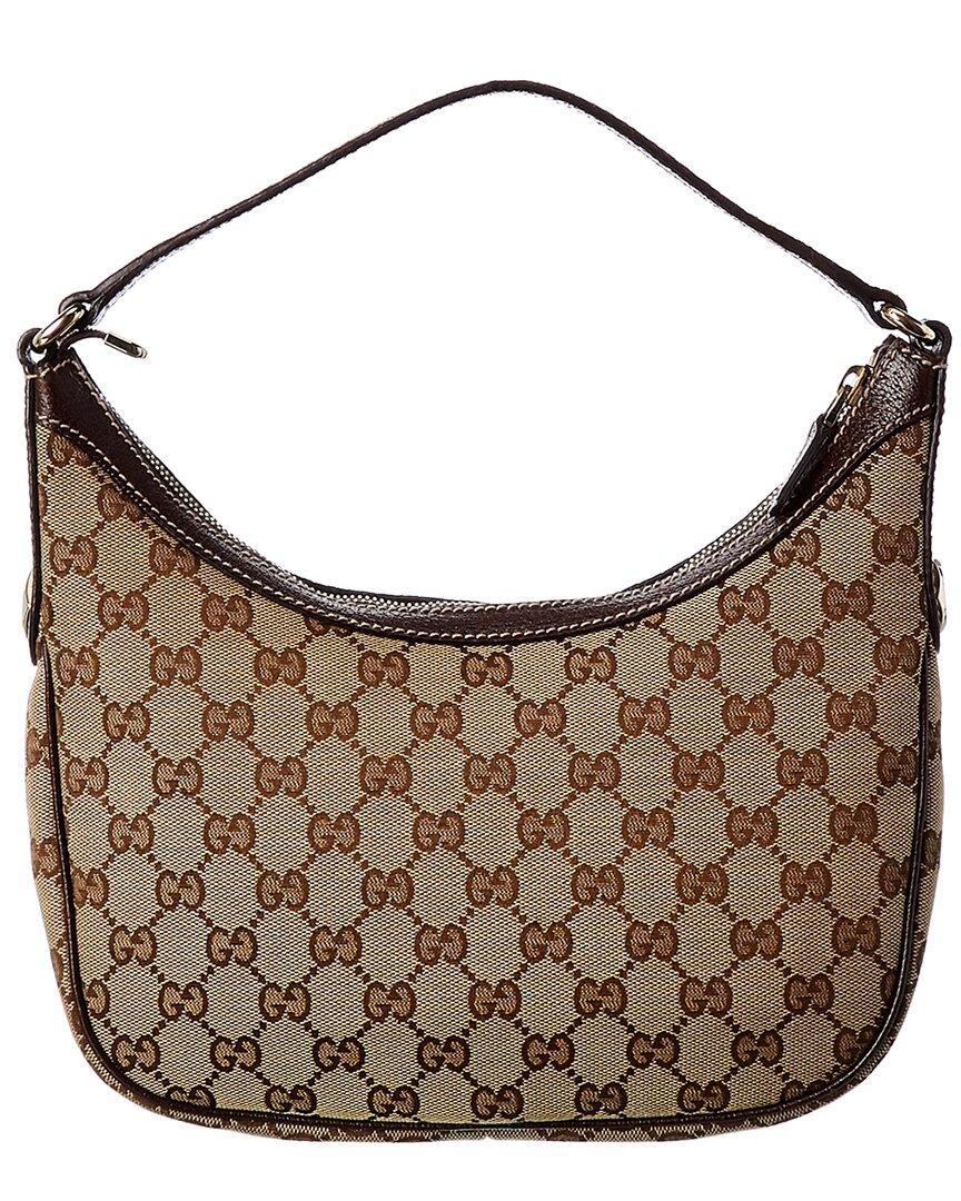 Gucci Brown GG Canvas Charmy Medium Hobo Bag | Lyst