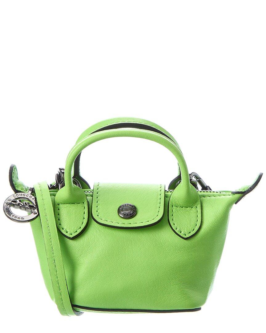 Longchamp Nano Micro Bag Leather Boxed Coin Purse Crossbody ~NIB~ Dark Green