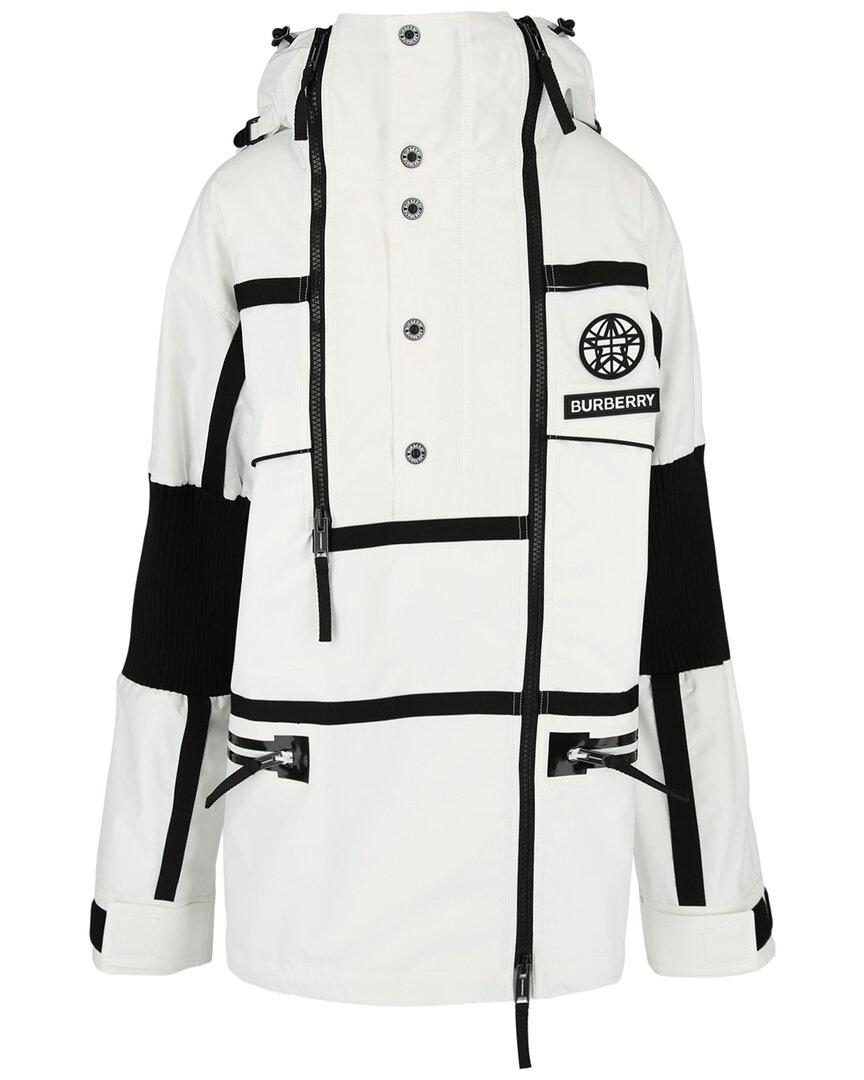 Burberry Globe Graphic Reconstructed Track Jacket in White for Men | Lyst