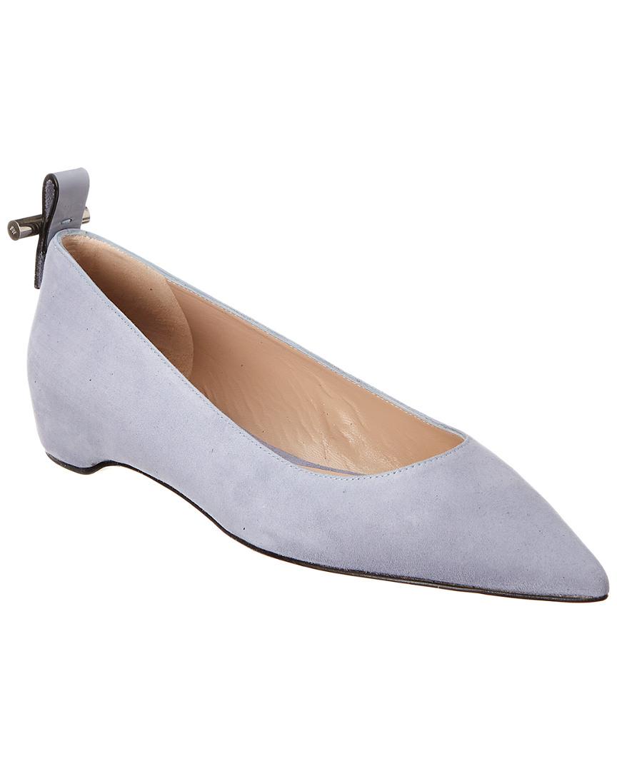 stuart weitzman suede flats