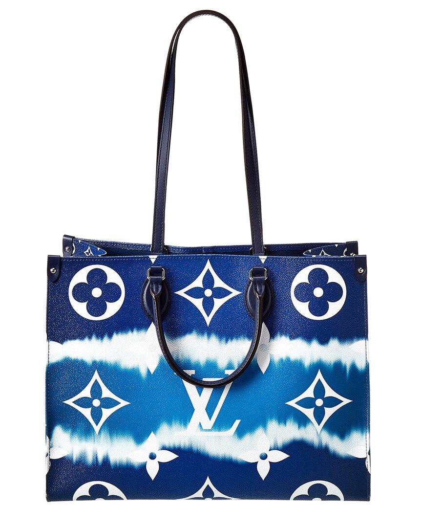 Louis Vuitton Blue Giant Monogram Canvas Onthego Gm Lyst