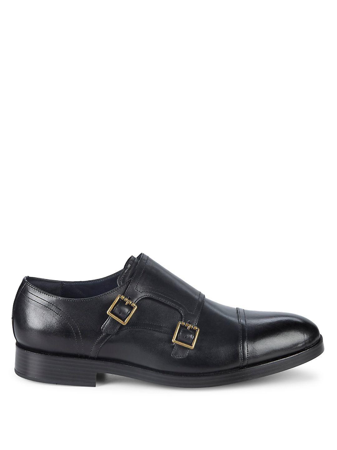 cole haan double monk black