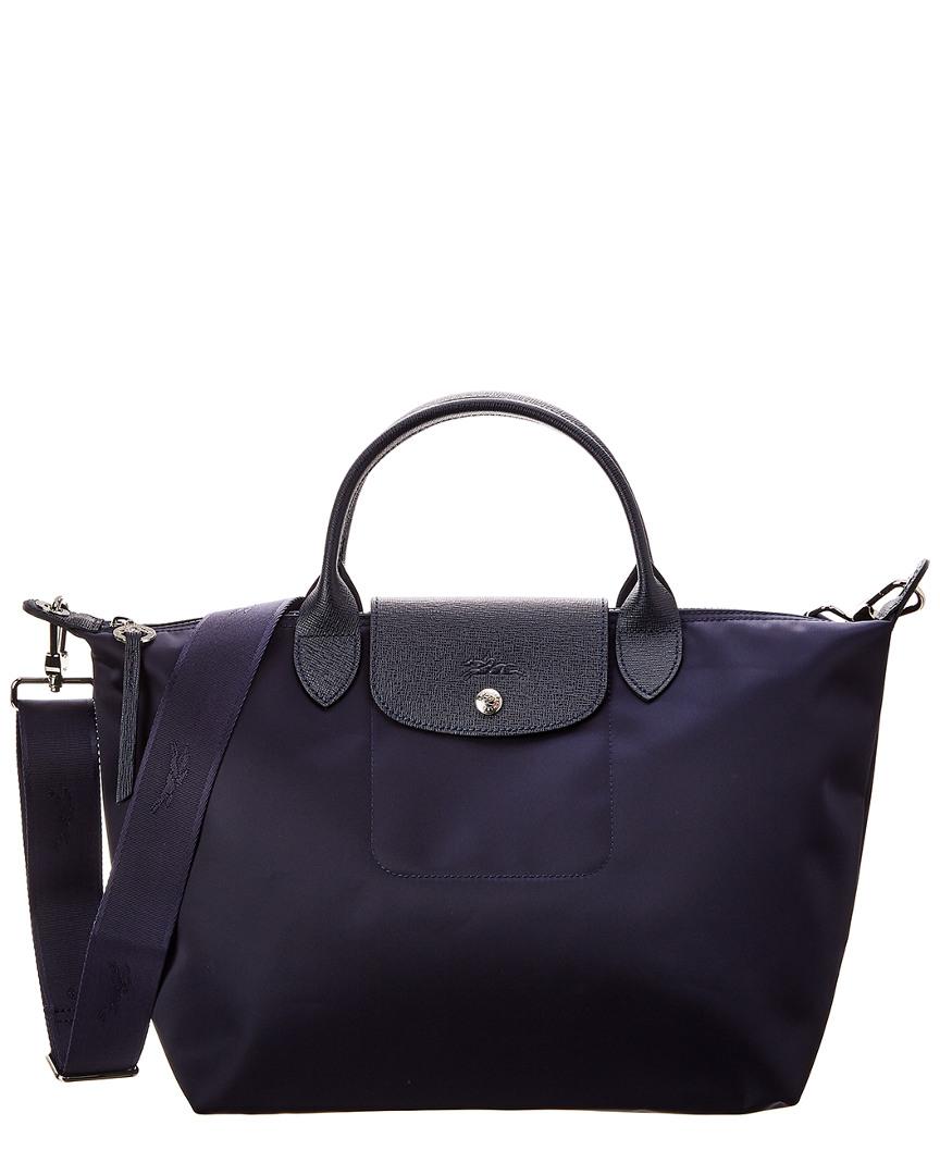 Longchamp Le Pliage Neo Small Nylon Short Handle Tote in Blue