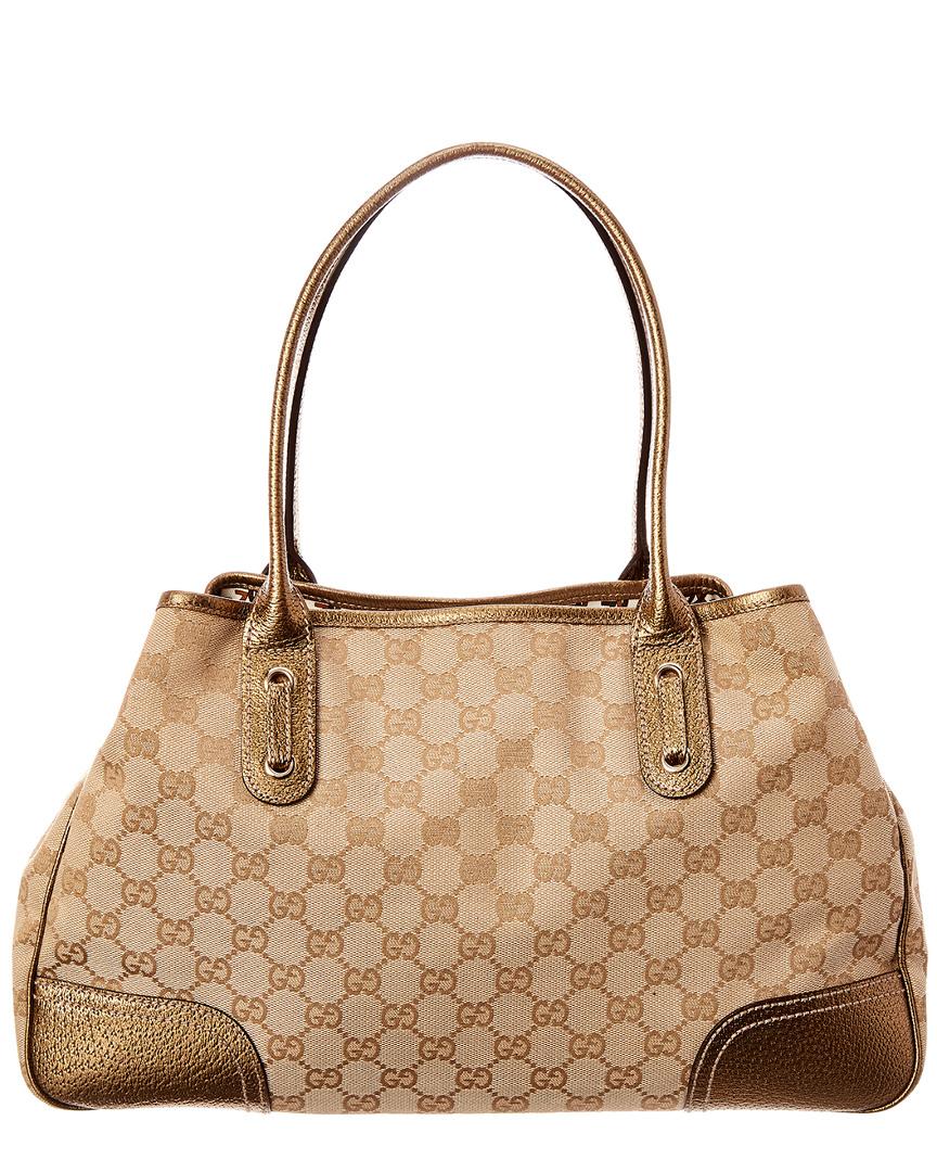 Brown Gucci monogram GG Canvas Princy Shoulder Bag