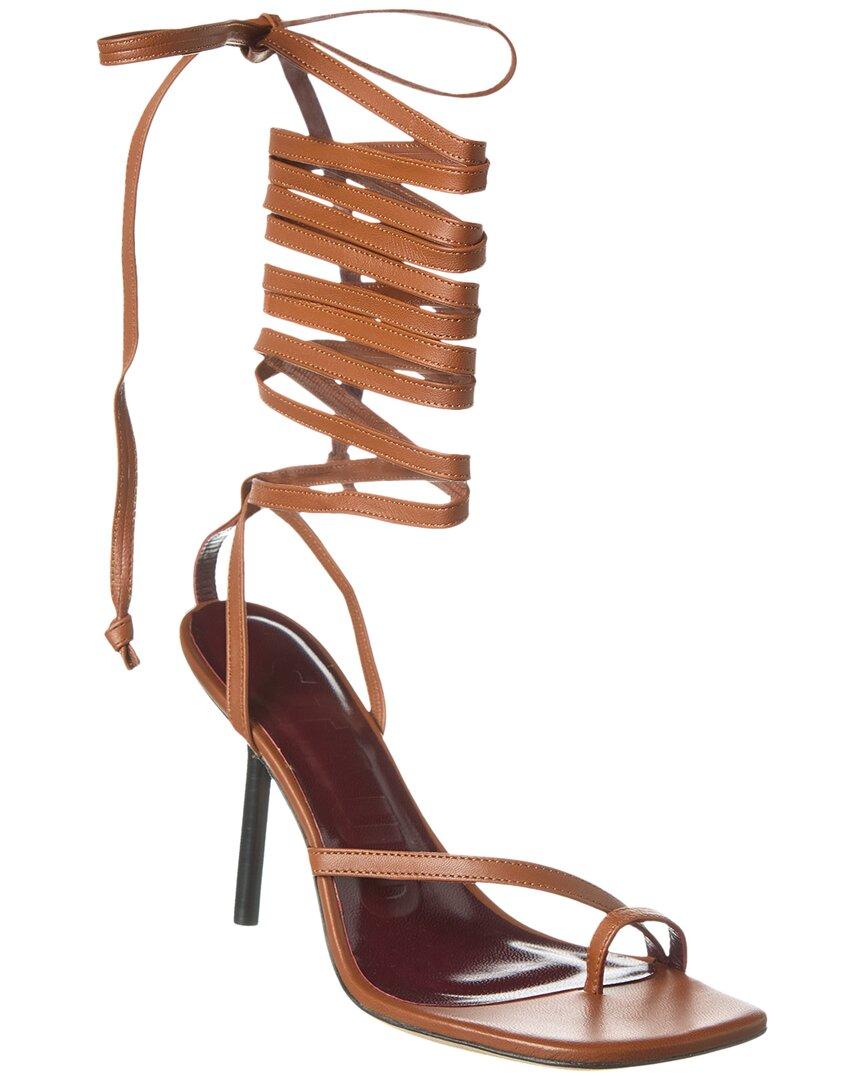 Brown Khaki Suede Strappy Gladiator Block High Heels Sandals Shoes