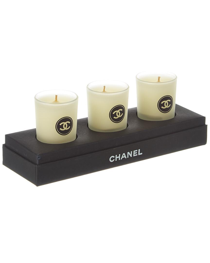 Chanel Cc Circle 3pc Candle Set | Lyst