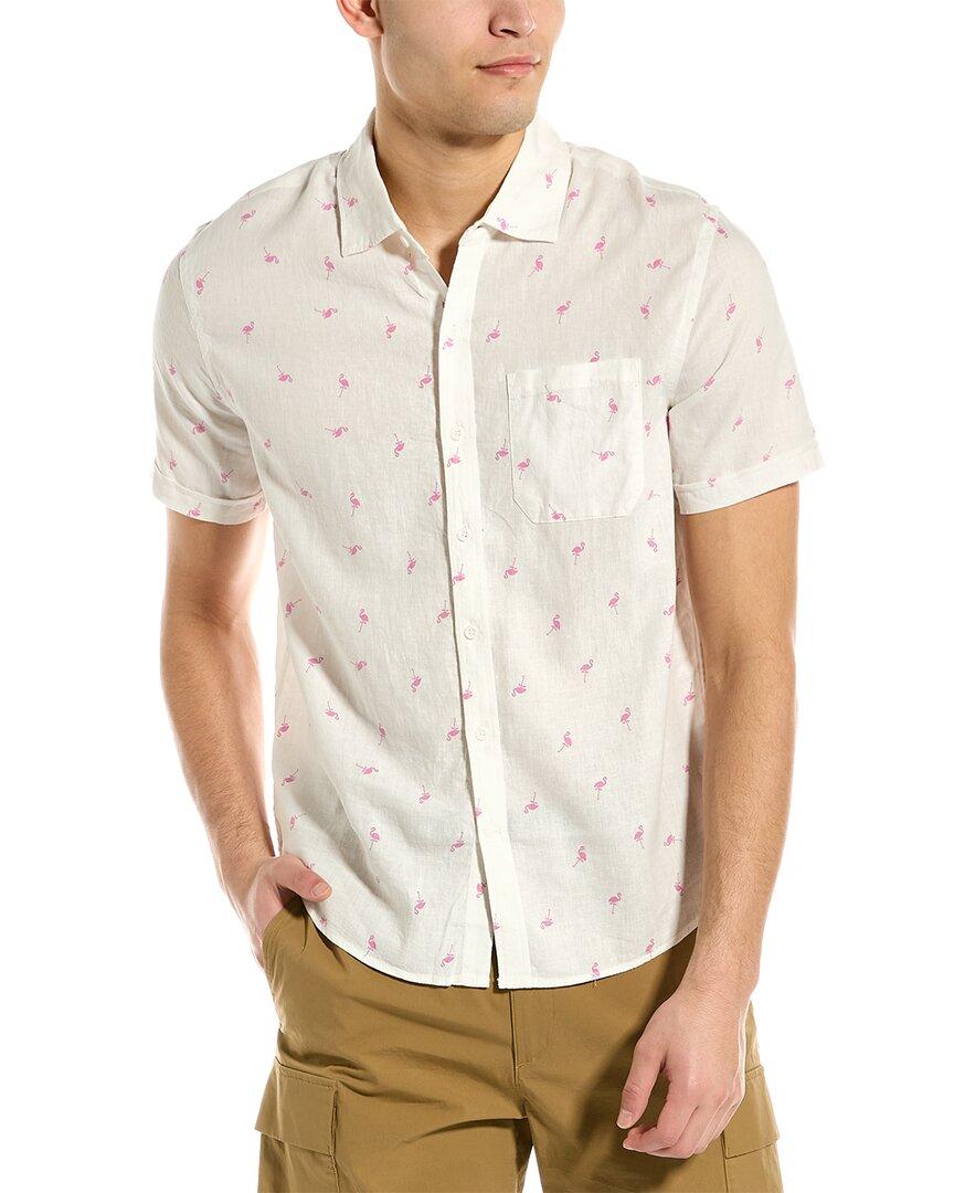 Magaschoni Linen-blend Woven Shirt in White for Men | Lyst Australia