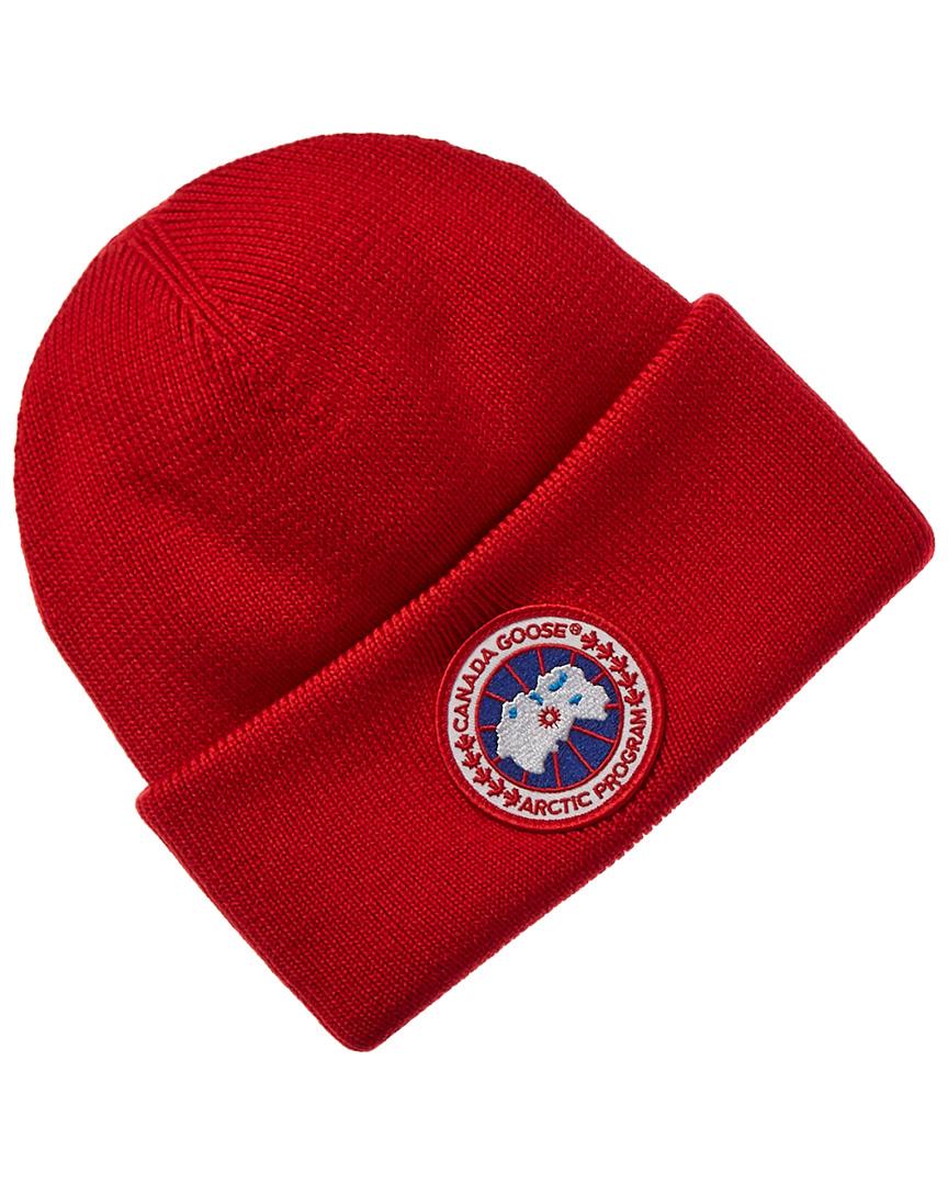 Canada Goose Knitted Wool Beanie in Red for Men Lyst