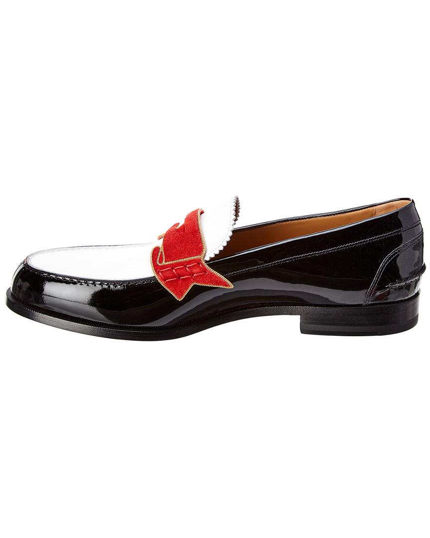 Christian Louboutin Leather Monnono Patent Penny Loafer in Black for Men -  Lyst