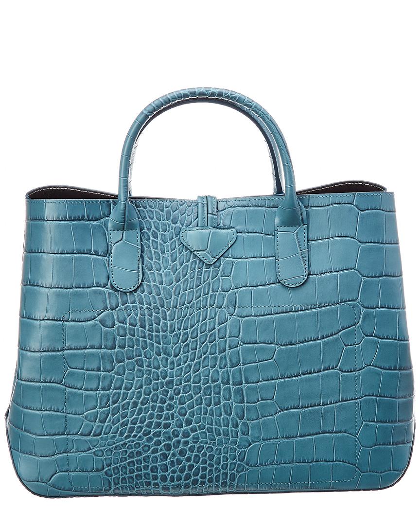 longchamp embossed tote