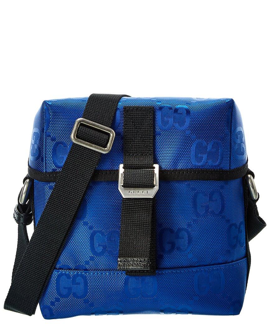 Gucci Off The Grid Canvas Messenger Bag in Blue for Men | Lyst