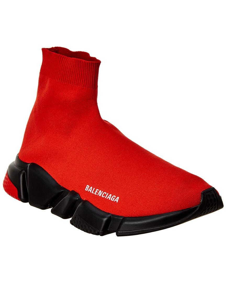 Balenciaga Speed Recycled Sneakers in Red for Men | Lyst