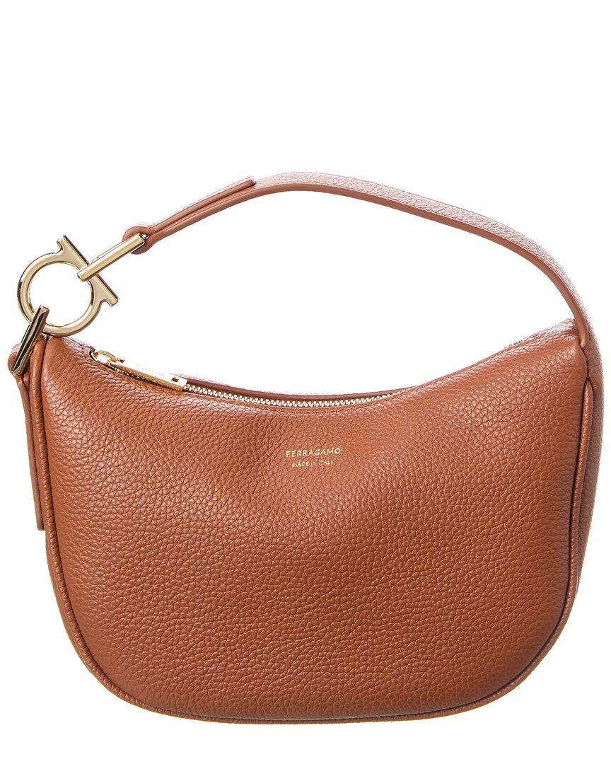 【送料&関税込】Ferragamo Dark Brown Leather Hobo Xs Crossbo Ferragamo Hobo S Shoulder Bag | Brown | FARFETCH