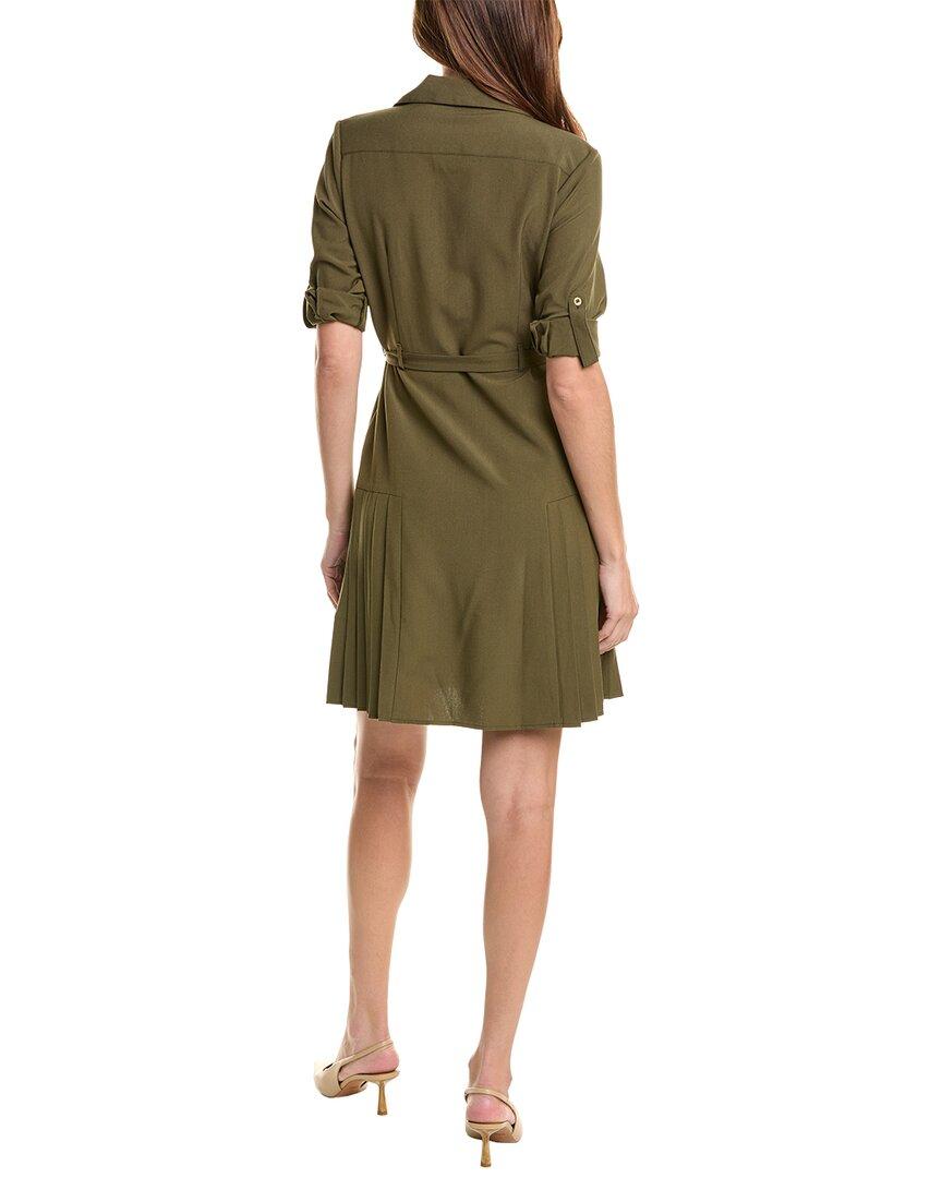 Sharagano belted shirt dress sale