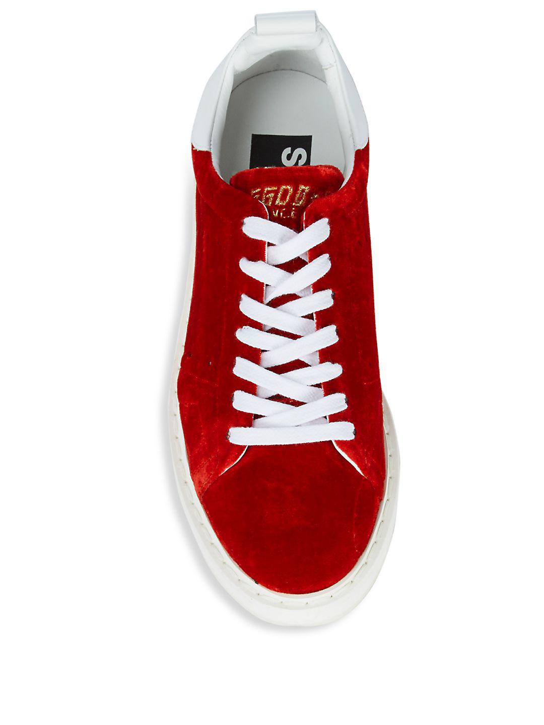 Golden Goose Velvet Starter Sneakers in 