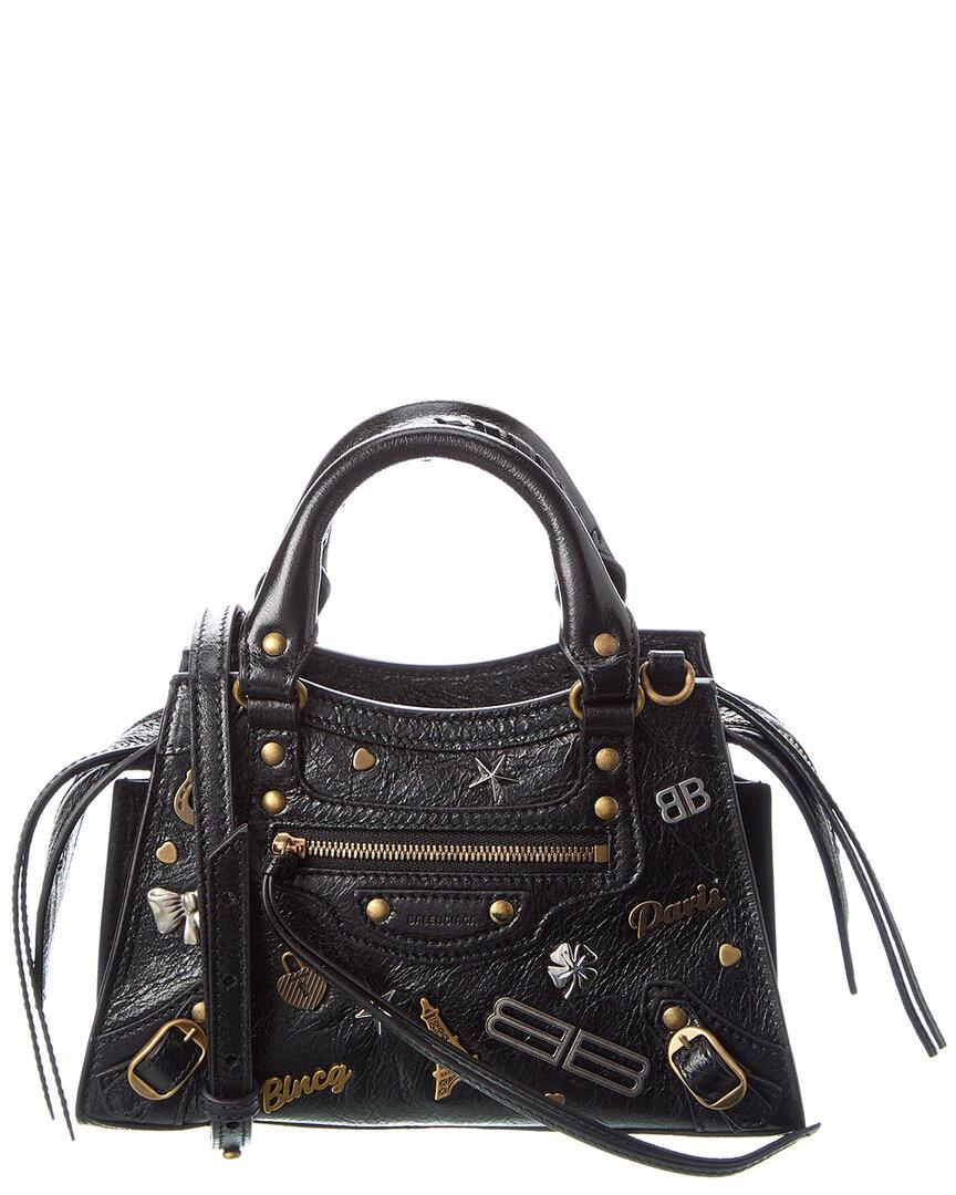 Balenciaga Neo Classic Mini Leather Shoulder Bag in Black Lyst