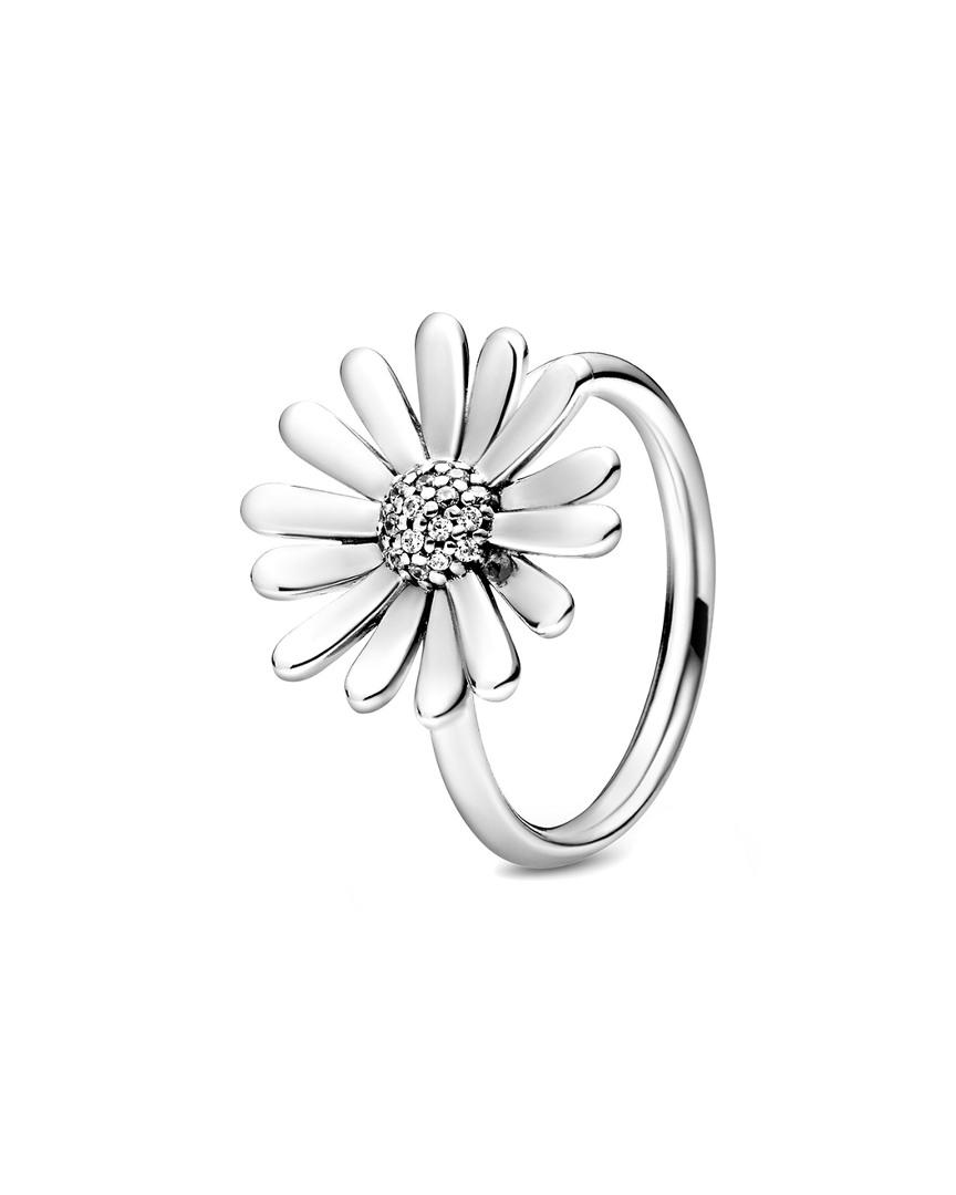 PANDORA Pavé Daisy Flower Statement Ring in Metallic | Lyst