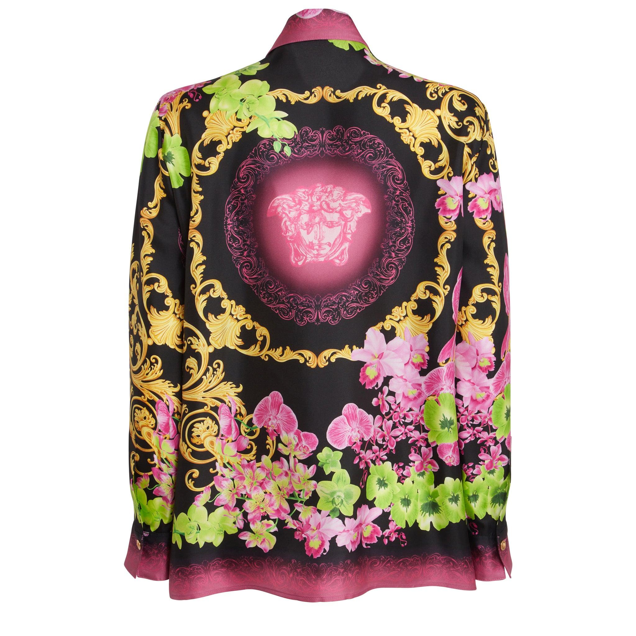 Versace Camicia ''medusa Orchid'' In Seta Multicolor in Pink | Lyst