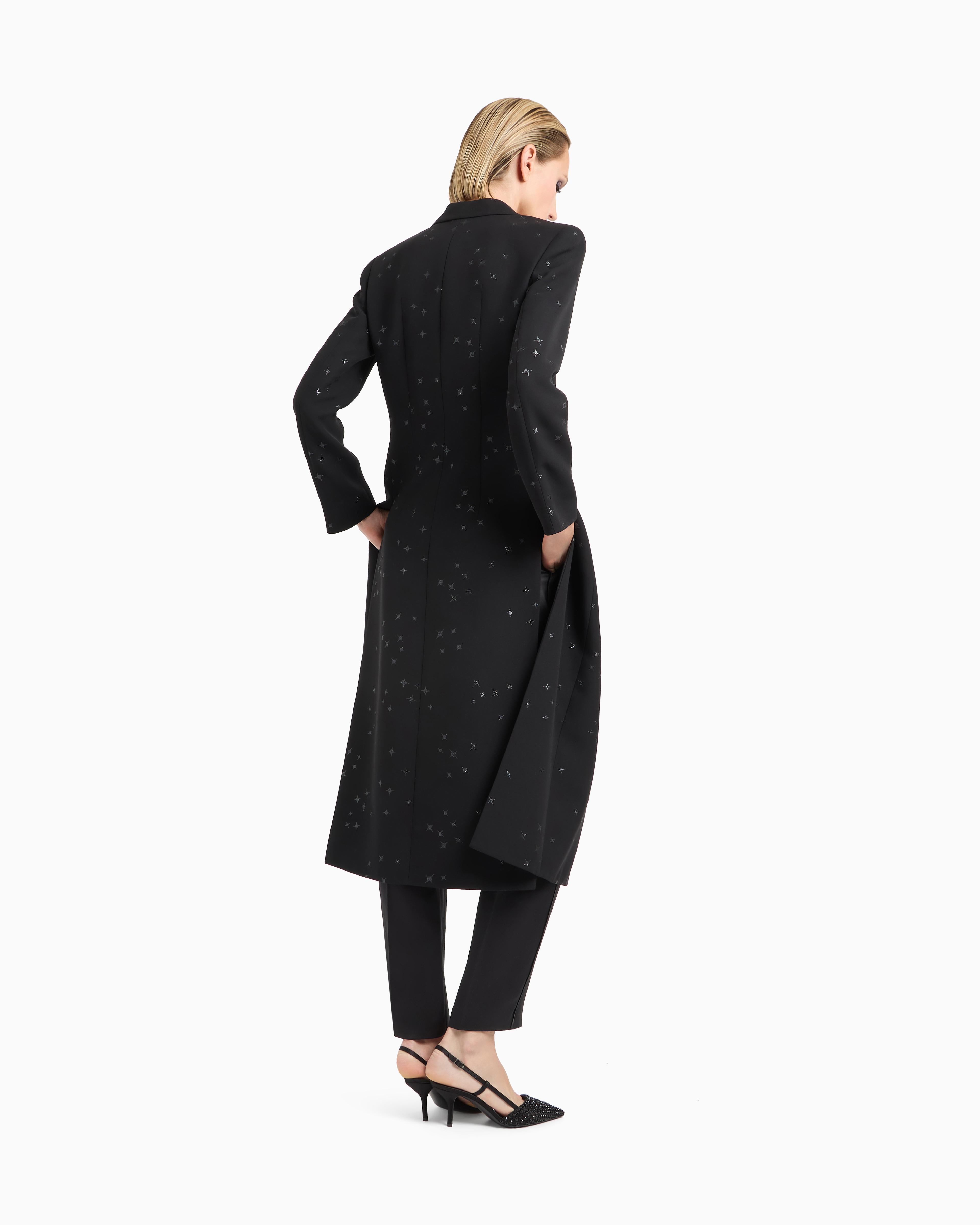 Giorgio Armani Black Label Womens Lined Trench Top Coat