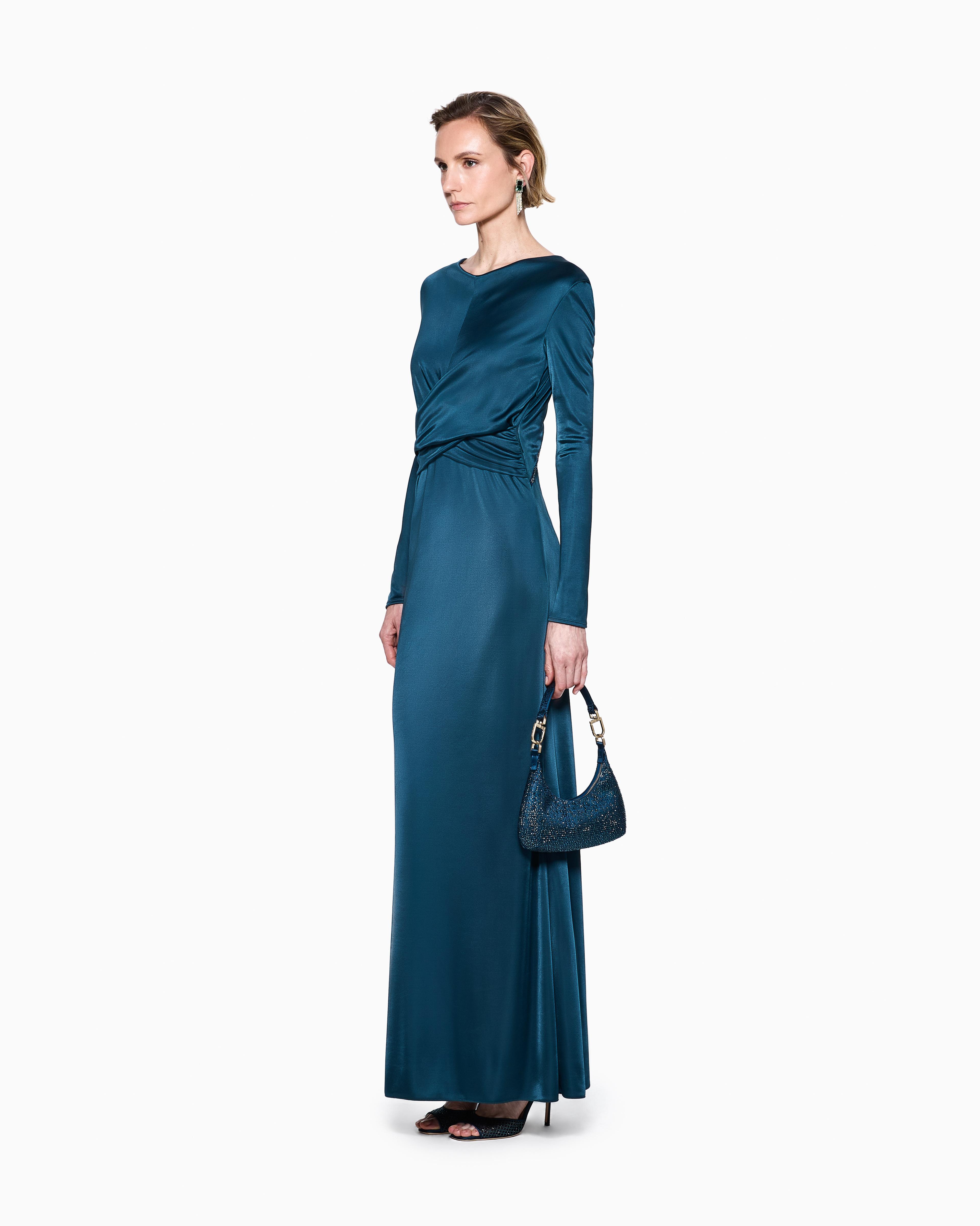 Giorgio Armani Long Viscose Jersey Dress in Blue | Lyst Giorgio Armani Long Viscose Jersey Dress in Blue | Lyst