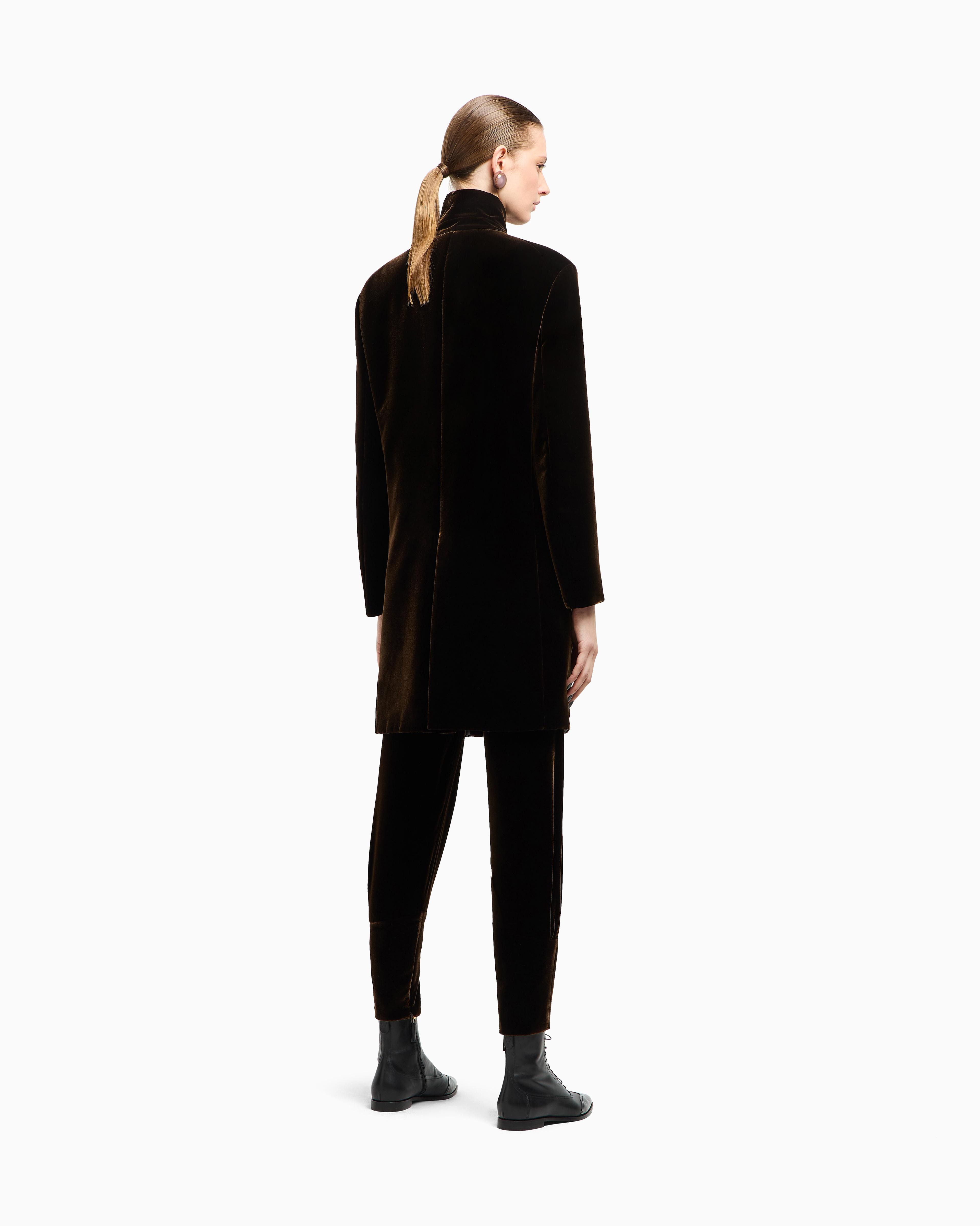 コート GIORGIO ARMANI Brown Fur Coat Vintage Giorgio Armani Fur Suede Coat With Fur Trim in Size