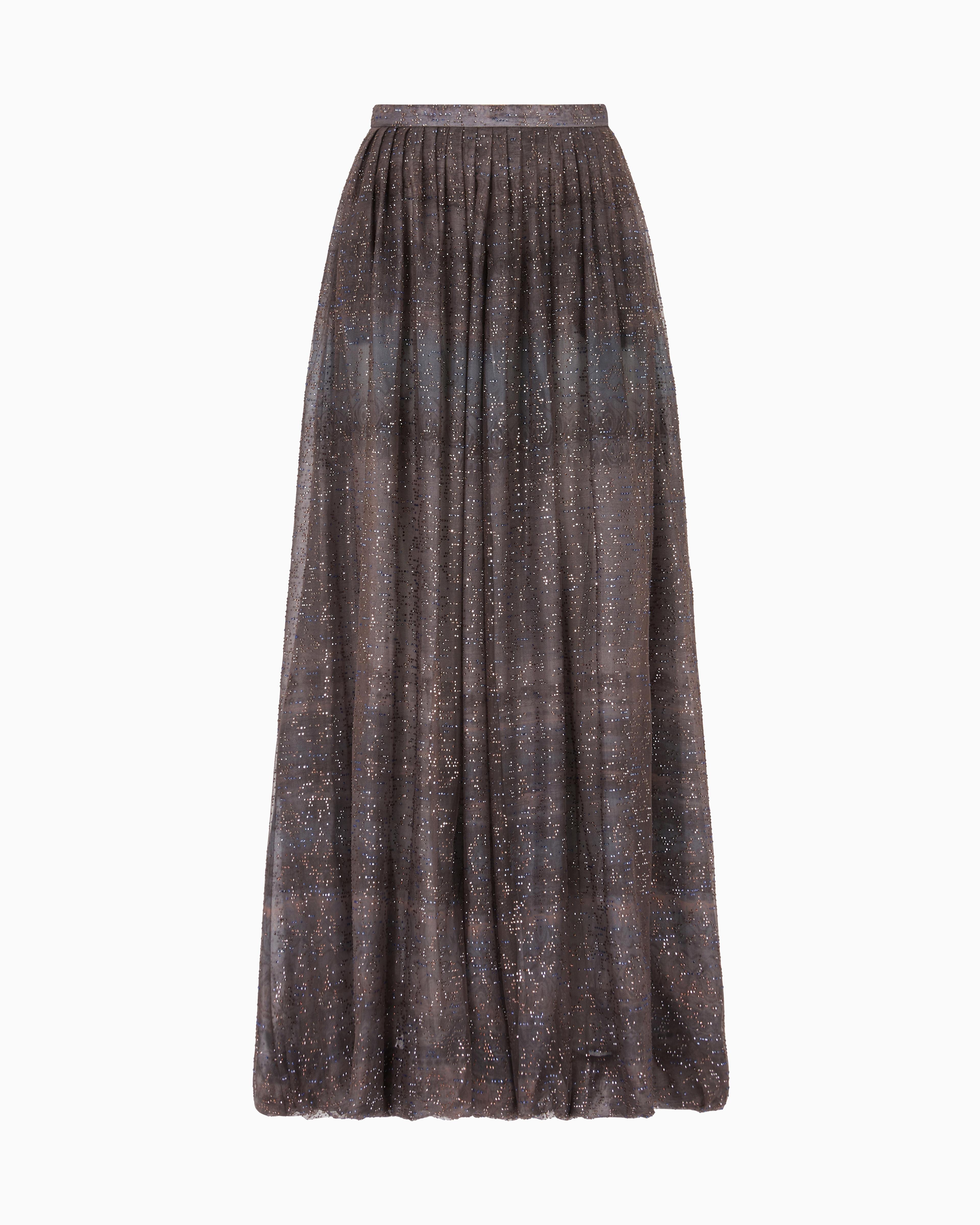 スカート GIORGIO ARMANI Women Mid Skirts GW001263TE10101 GREY Women's Denim midi skirt with slit | Grey | Diesel