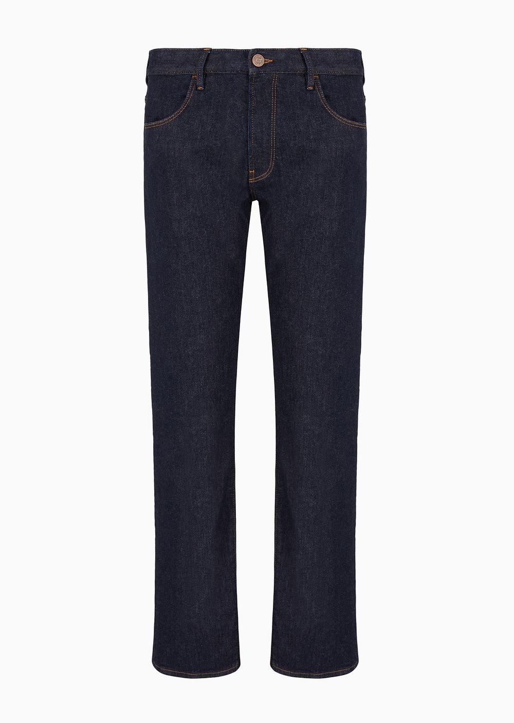 Giorgio Armani Five pocket Regular fit Stretch cotton Denim Trousers in Blue for Men Lyst