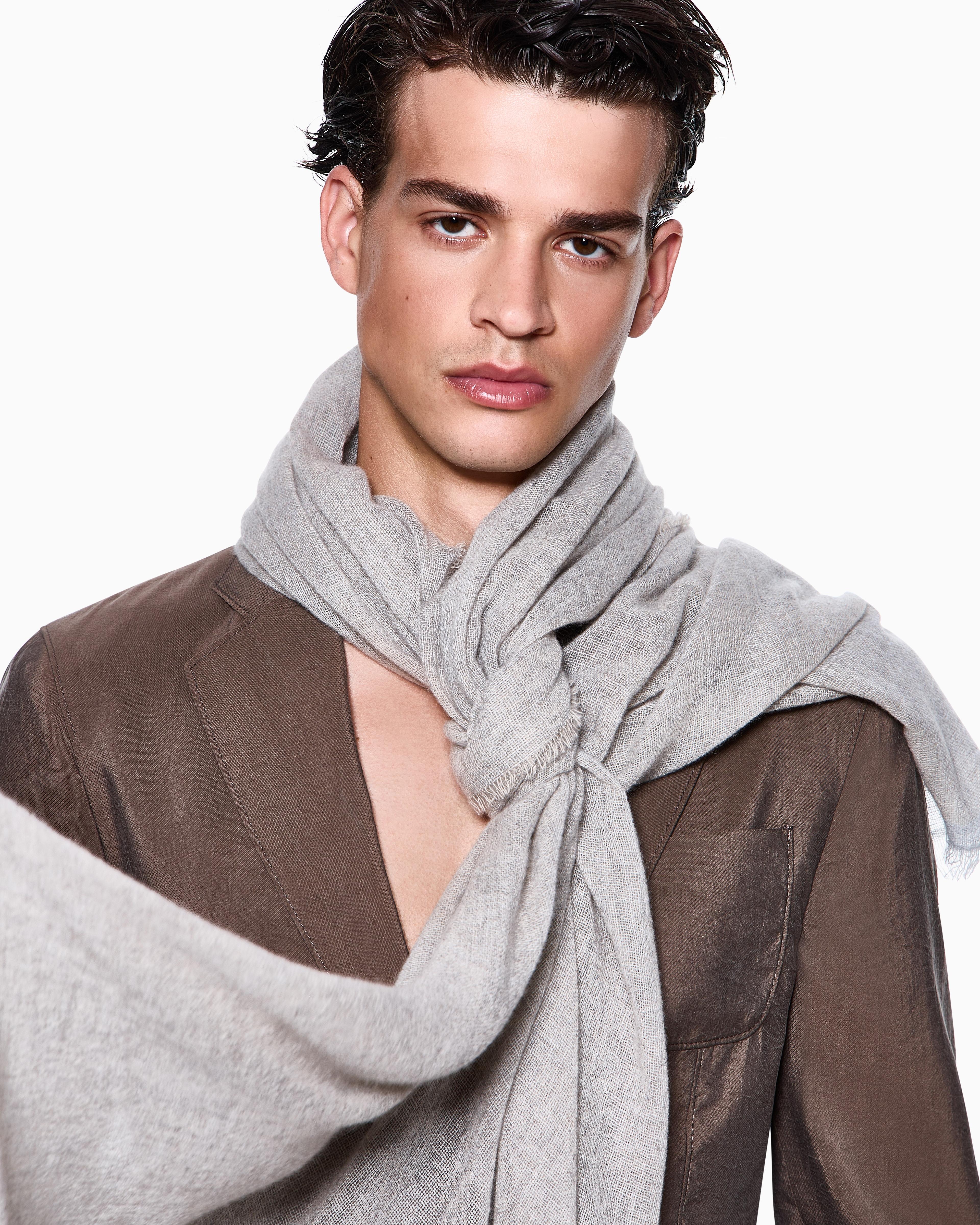 Sciarpa Beige Sciarpa Ea7 Foulard Armani Uomo Giorgio Armani