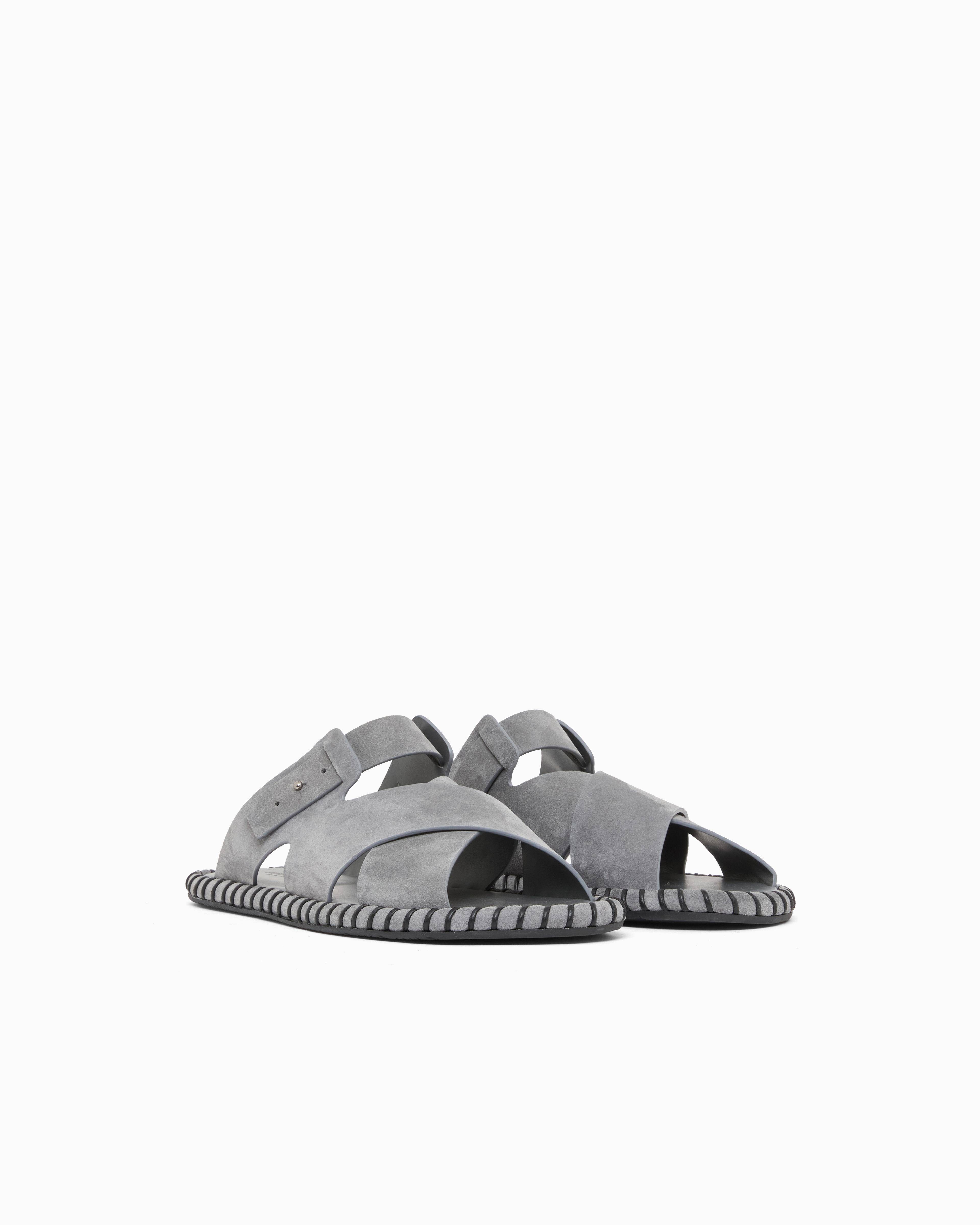 Giorgio Armani Taupe Leather Sandals Men size 8 Amazon.com | Armani Exchange Men main image 3