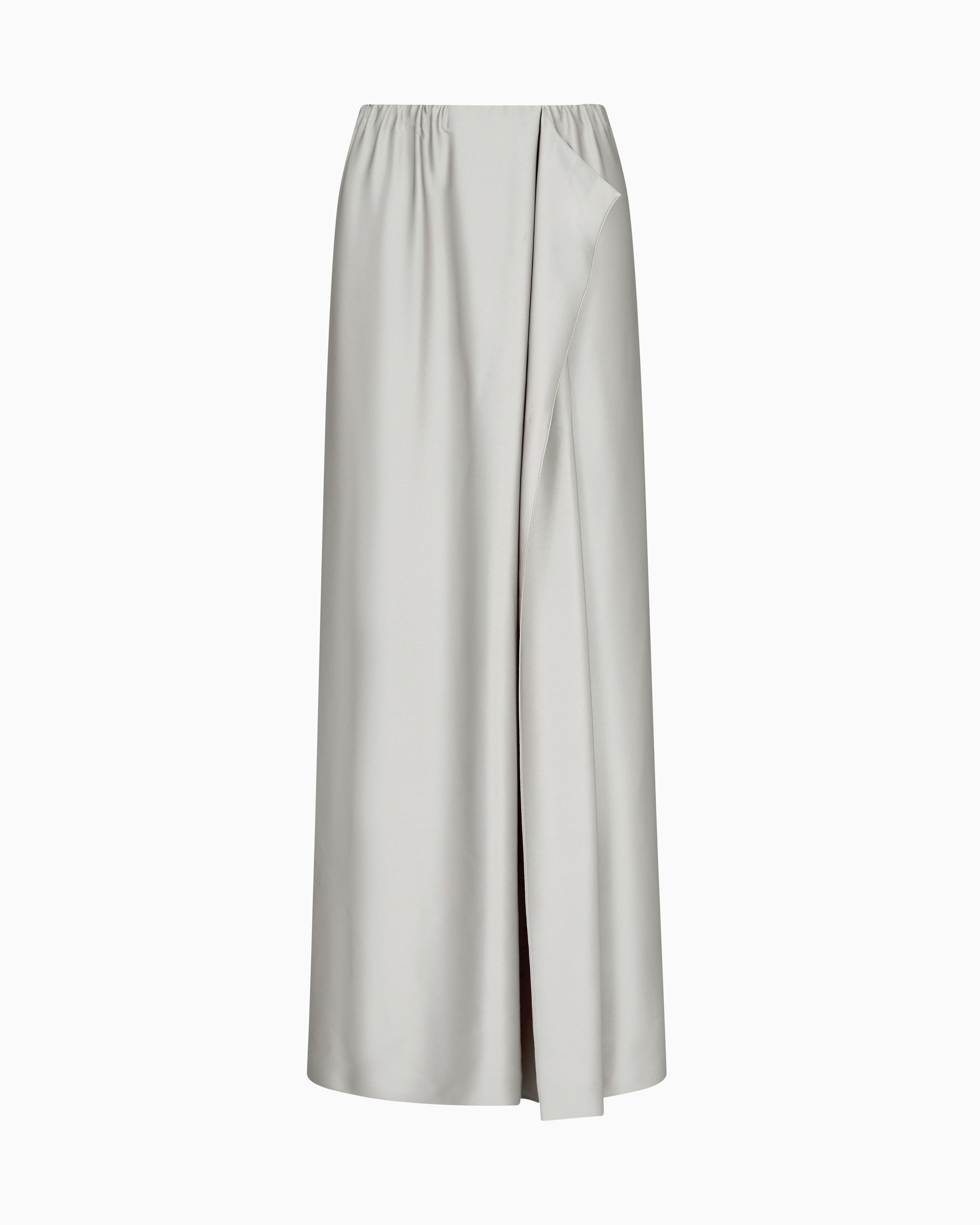 giorgio-armani-Grey-Long-Skirt