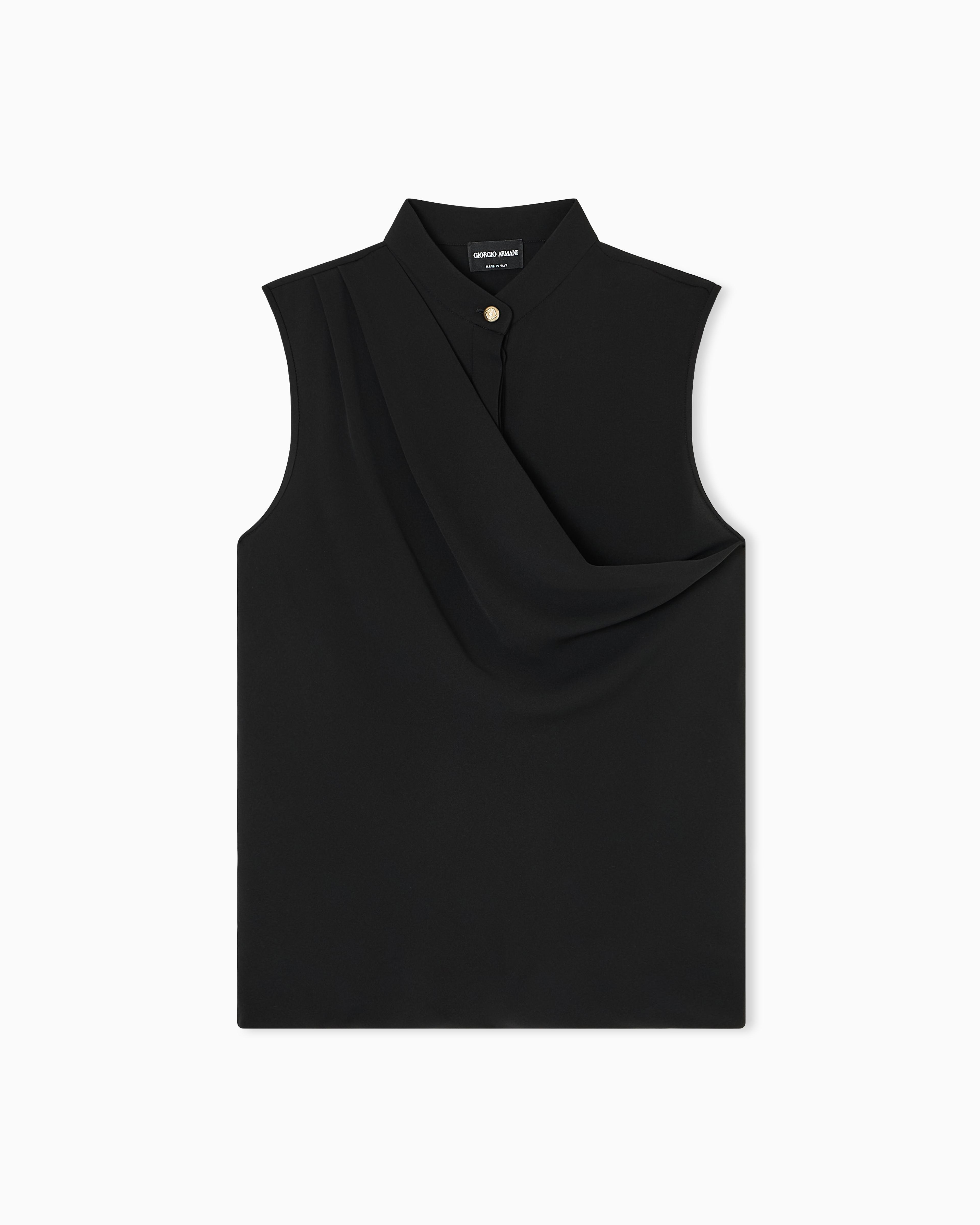 Tシャツ・カットソー GIORGIO ARMANI MAROCAIN GLITTERY SILK SLEEVELESS TOP GIORGIO ARMANI Tank Top | spinnaker | REVERSIBLE
