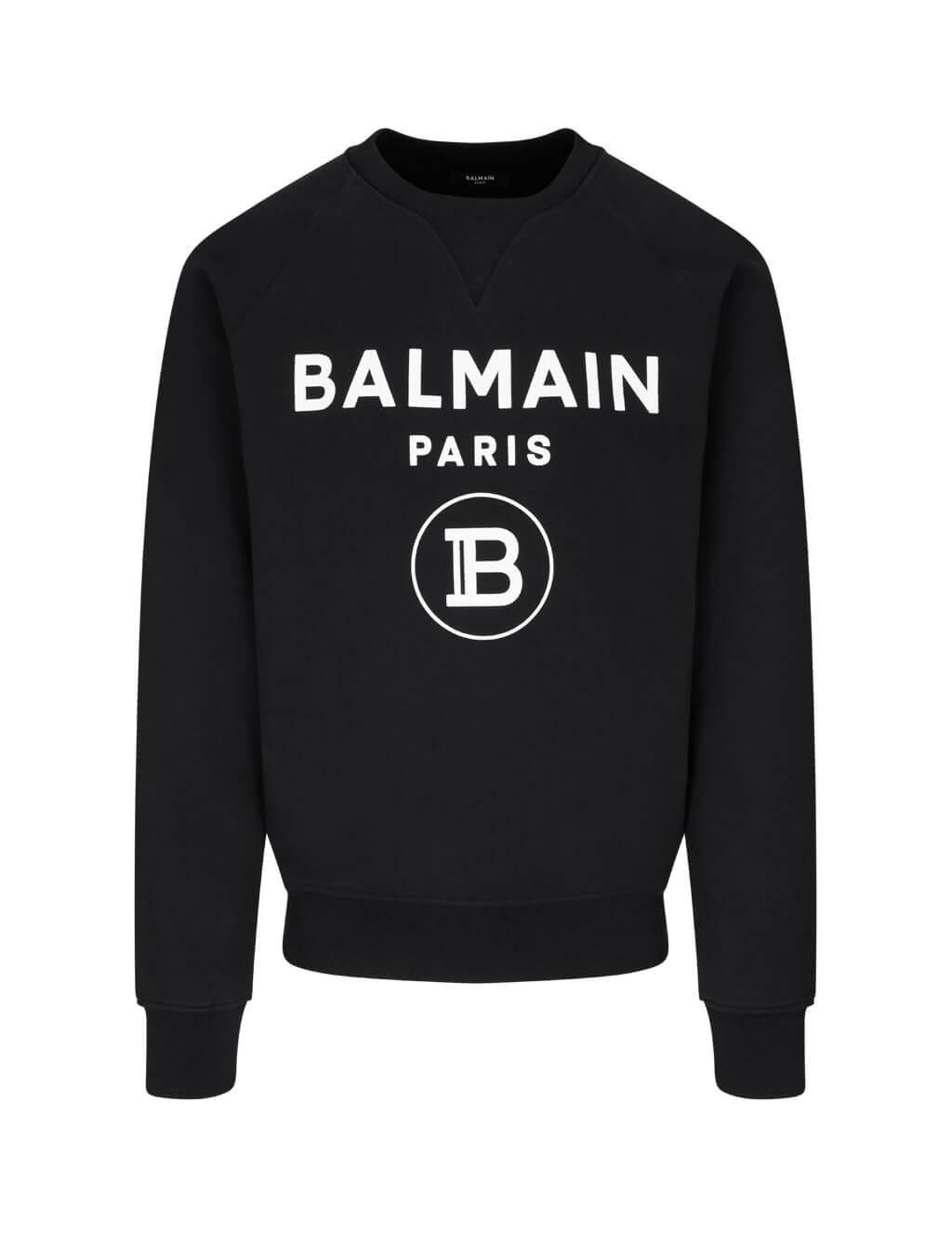 Balmain Wool Logo Sweater in Black for Men - Save 69% - Lyst