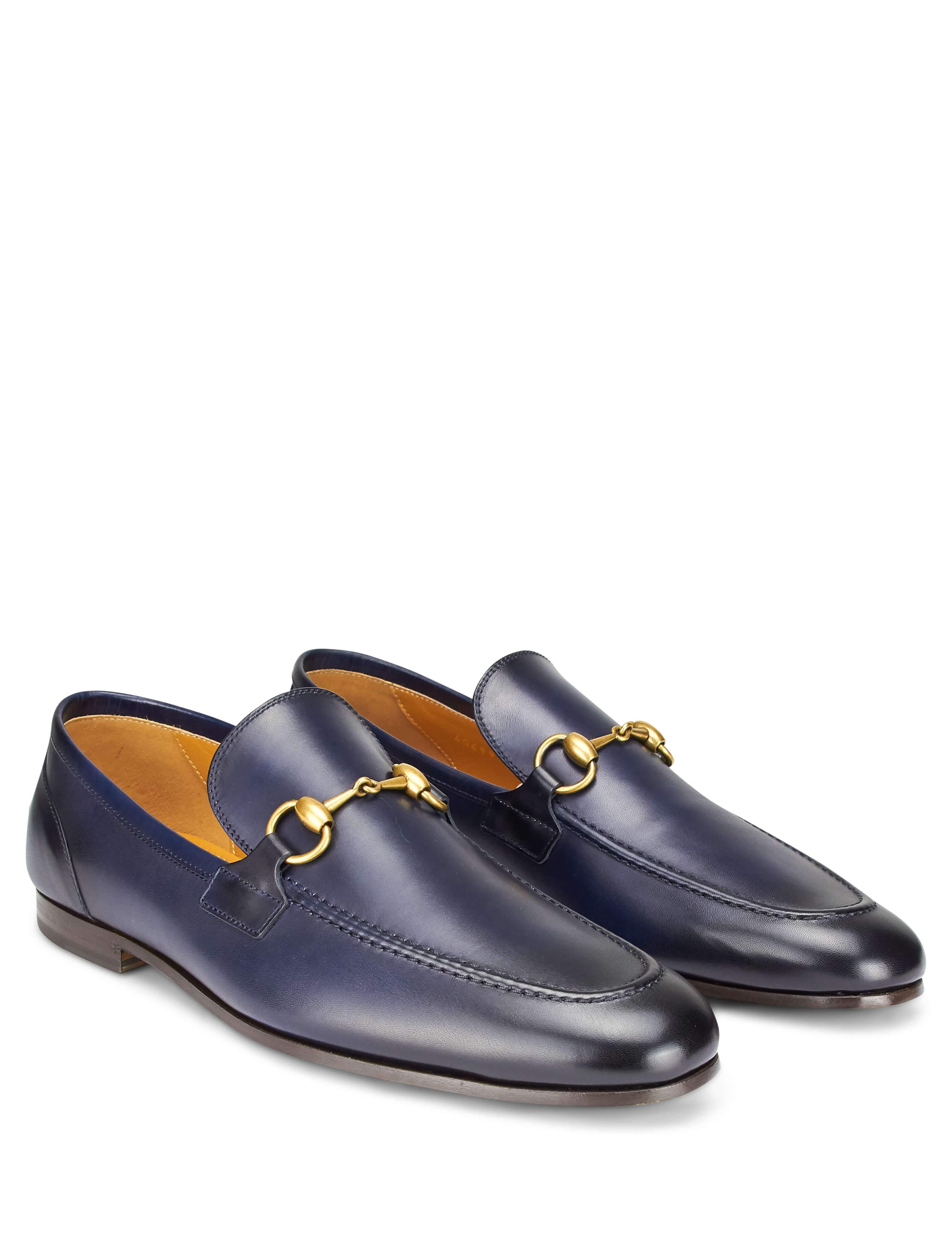 Gucci Jordaan Leather Loafer in Navy (Blue) for Men - Save 32% - Lyst