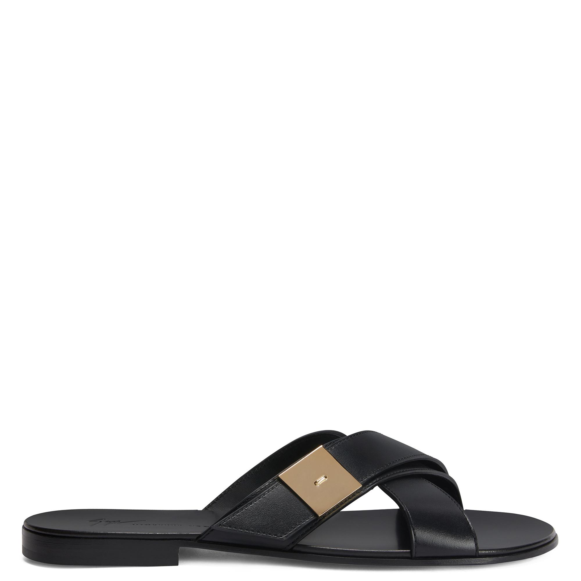 giuseppe zanotti NIB designer leather slides Giuseppe Zanotti 90mm Flower Leather Slide Sandals  main image 2