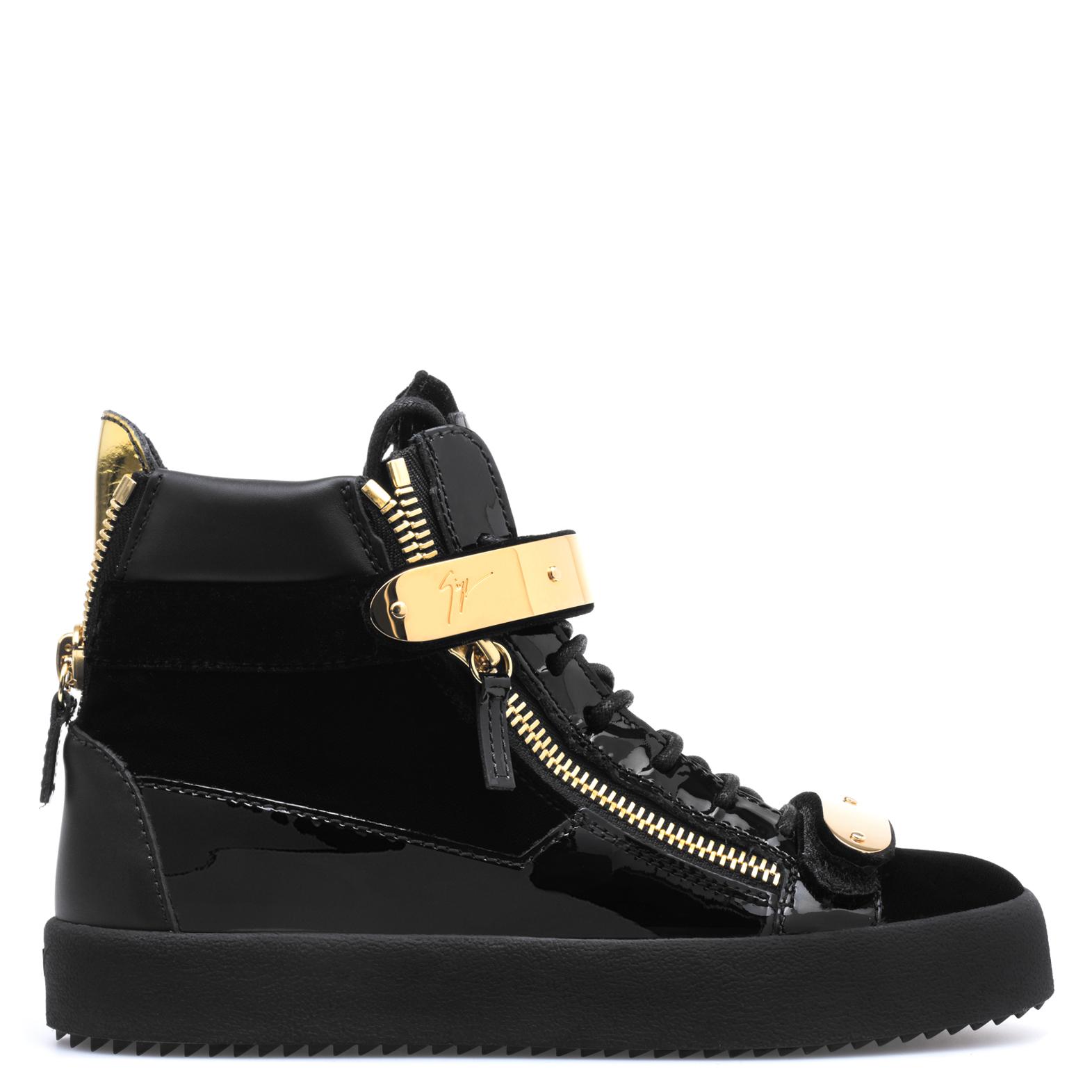 Giuseppe Zanotti Black Velvet Mid-top Sneaker Coby - Save 50% - Lyst