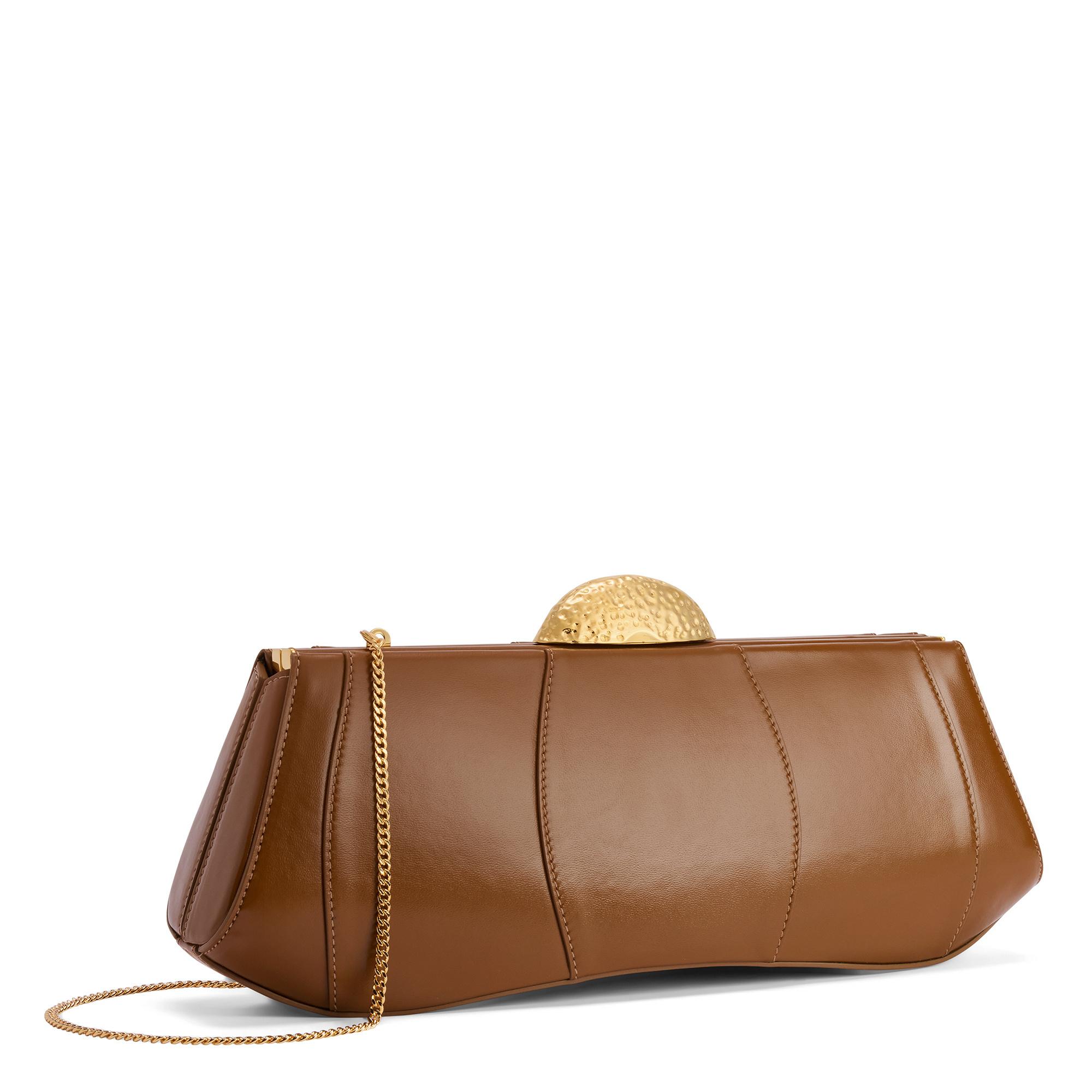 Gold Giuseppe Zanotti Textured Women\'s Bag Giuseppe Zanotti Cleopatra gold croco print clutch|EB80010005 main image 2