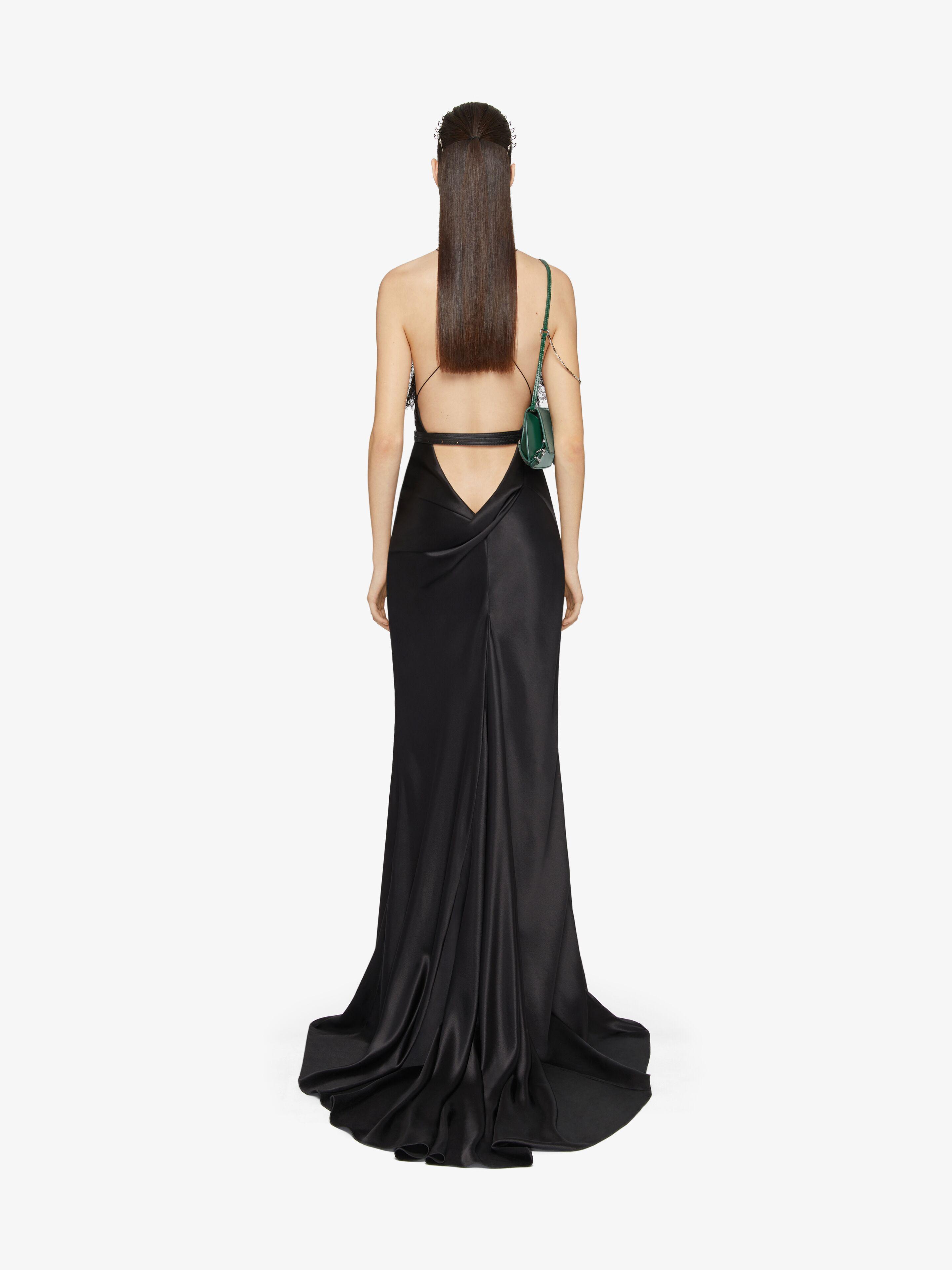 Givenchy One-shoulder Cutout Satin And Crepe Gown In Black | ModeSens