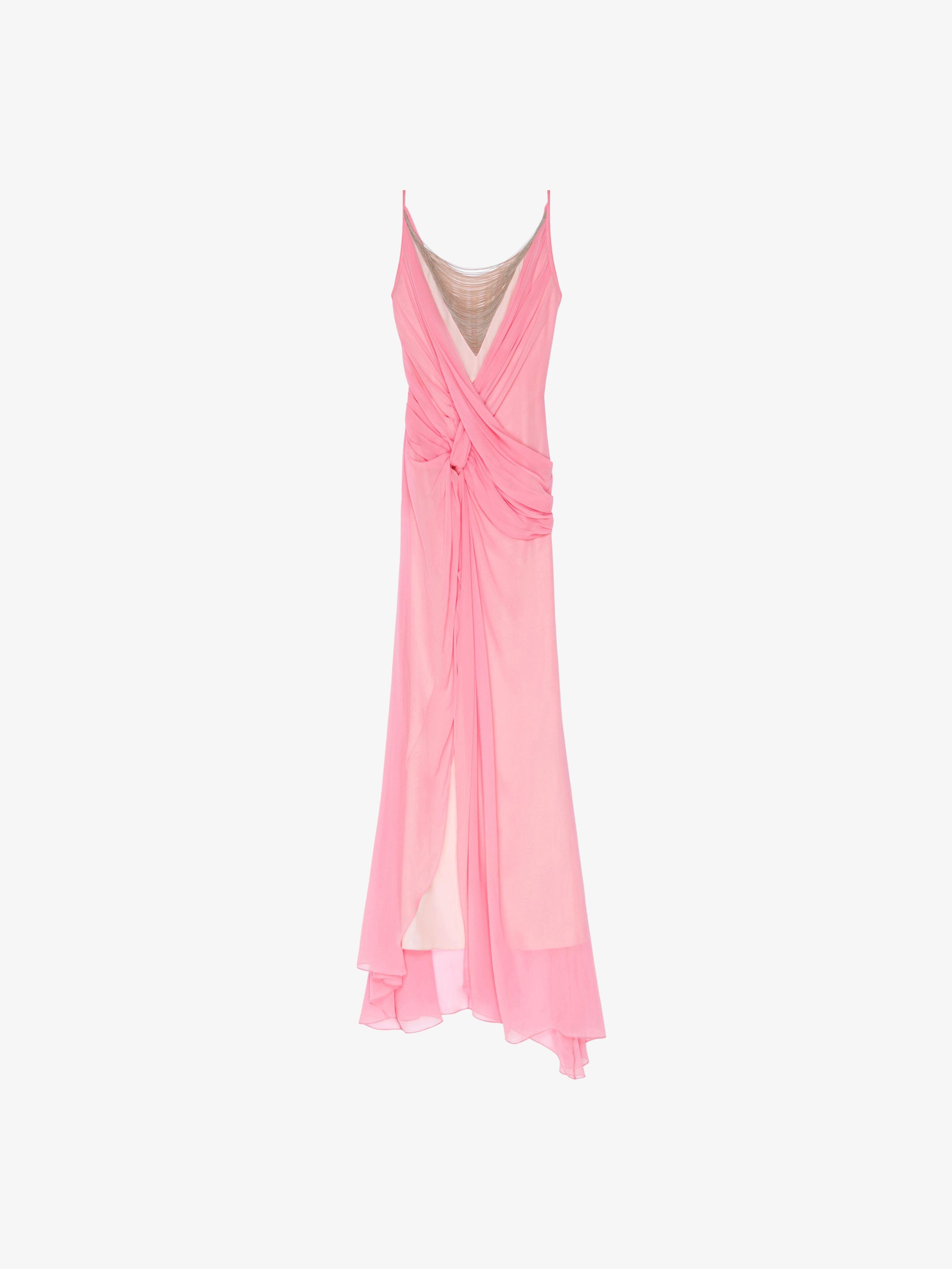 パーティードレス GIVENCHY BW218D4 ZB1 675 Dresses Pink Givenchy 4g Maxi Dress In 675 Fuchsia - 70% Off | Editorialist