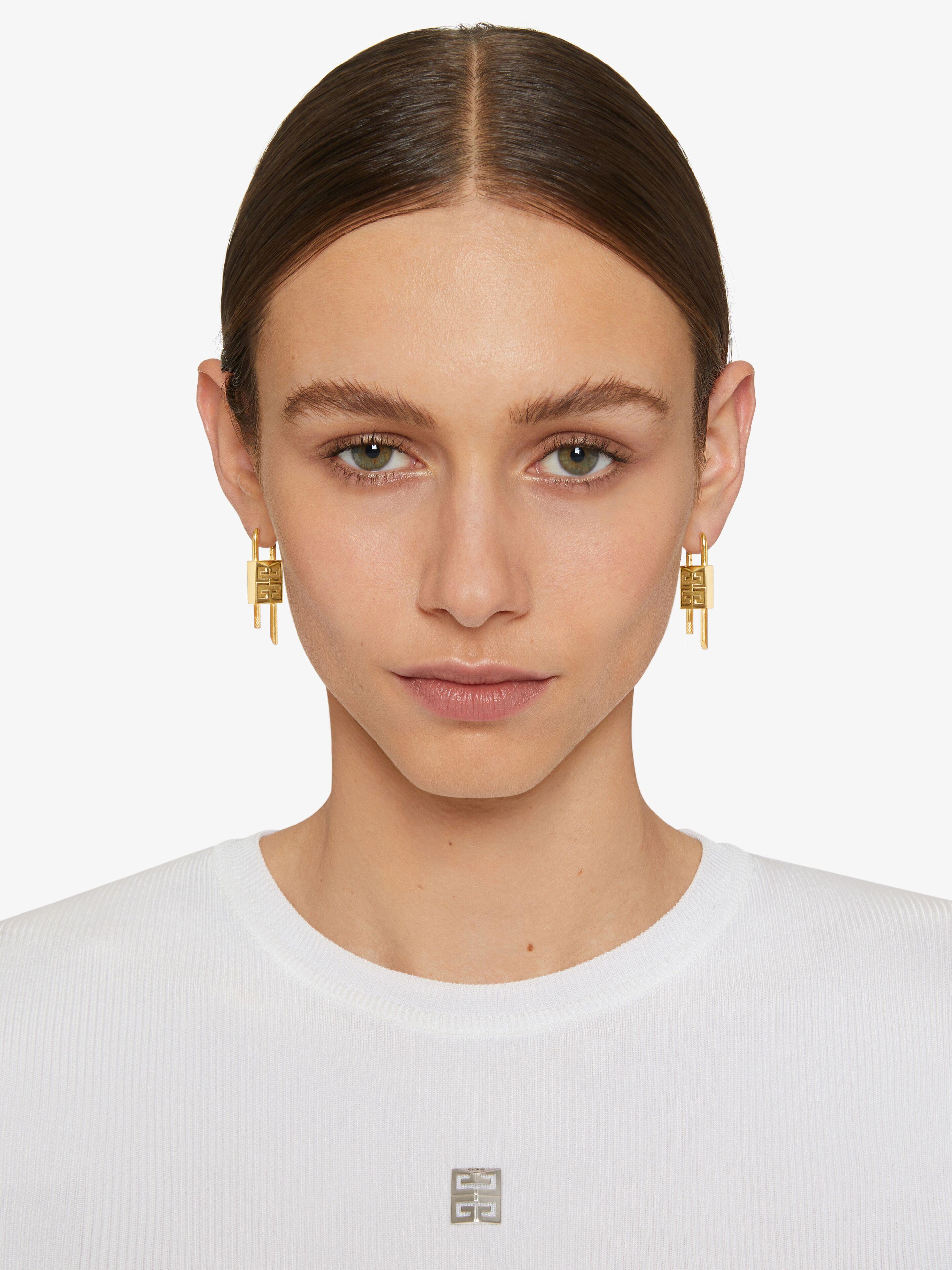 Givenchy Lock Earrings in Metallic Lyst
