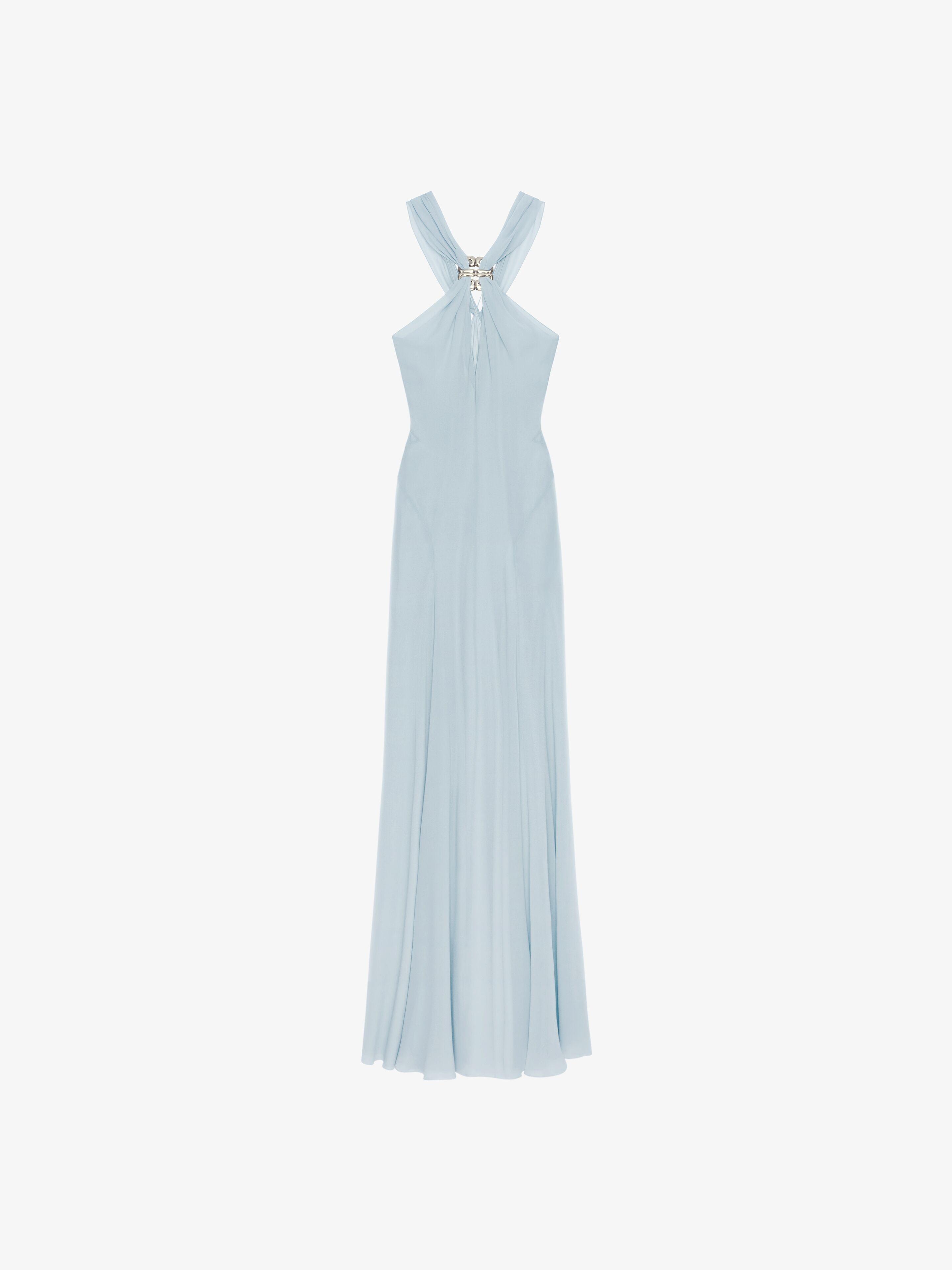 パーティードレス GIVENCHY BW21LE 30XH 499 Dresses Blue Givenchy Draped Silk Maxi Dress | Blue | FARFETCH